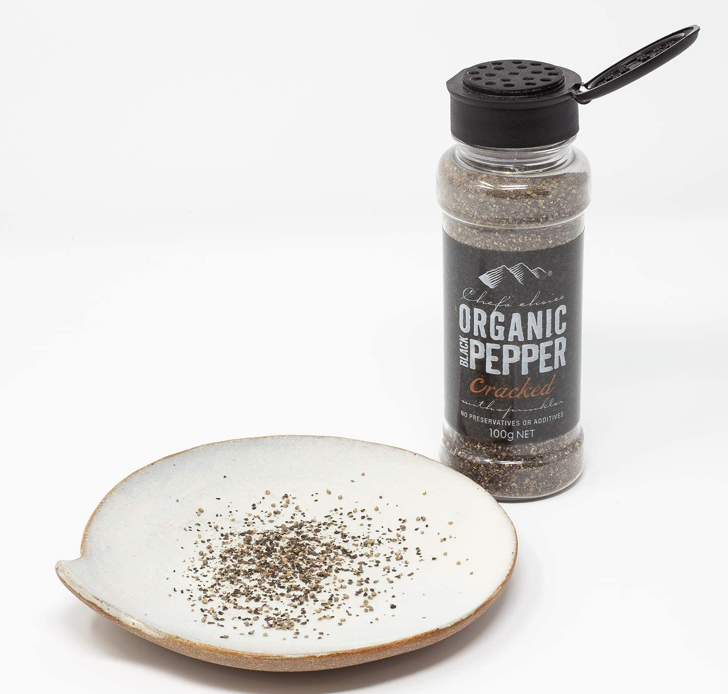 Chef'S Choice Organic Cracked Black Pepper in Shaker 100G image number 2