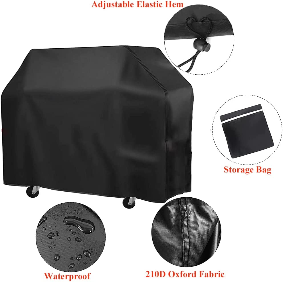 Gas Grill Barbecue Cover Skyour Waterproof BBQ Gas Grill Smoker Cover Weather Resistant UV Heavy Duty Patio Outdoor Gas Barbecue BBQ Grill Covers (M: 39X24X59In) image number 3