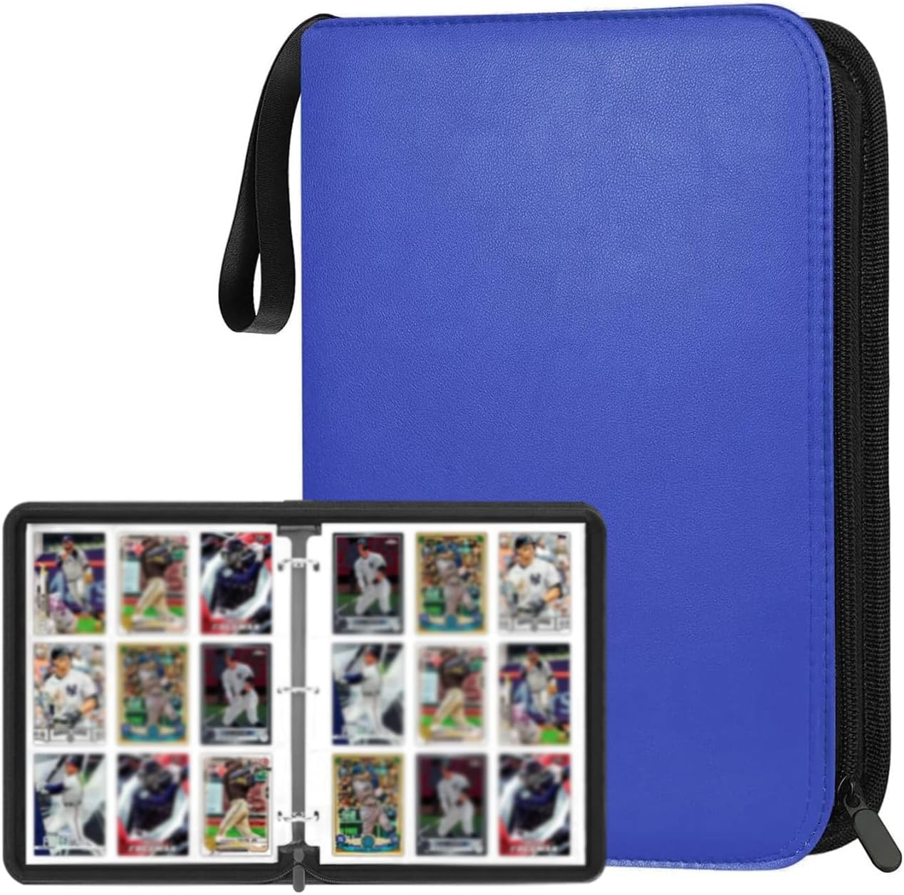 9 Pocket Card Binder, 900 Pockets Card Holder Folder Collector, Double Sided Pocket PU Card Collection Binder, Premium Zip Albums for MTG, TCG, Sports, Game Trading Cards (Green)