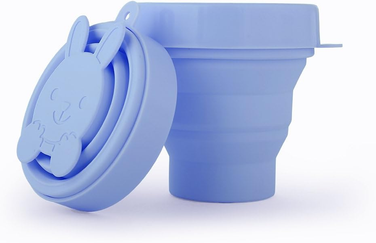 Collapsible Silicone Cup for Sterilizing Menstrual Cups and Storing Your Diva Cup - Foldable for Travel(Blue)