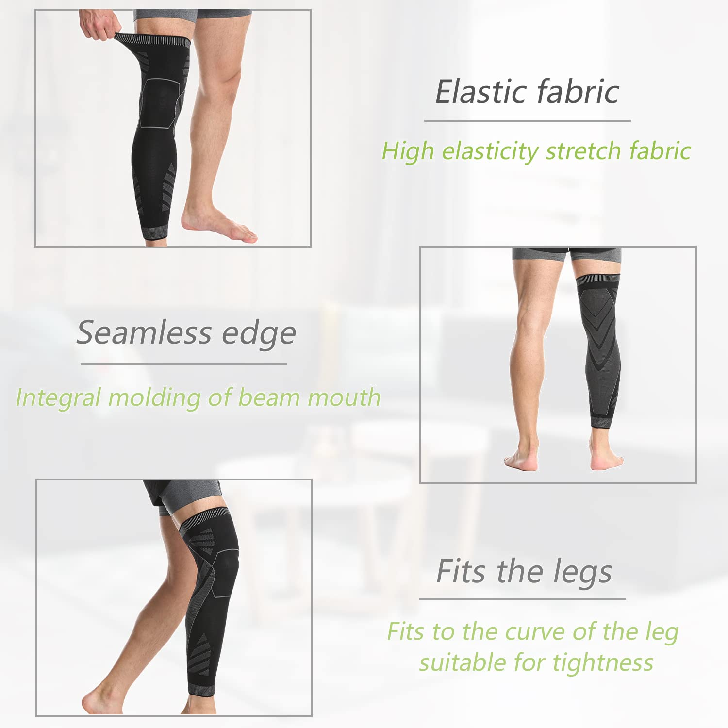 Compression Knee Brace Knee Support Compression Sleeve for Arthritis, Basketball, Cycling, Sport Etc. image number 5