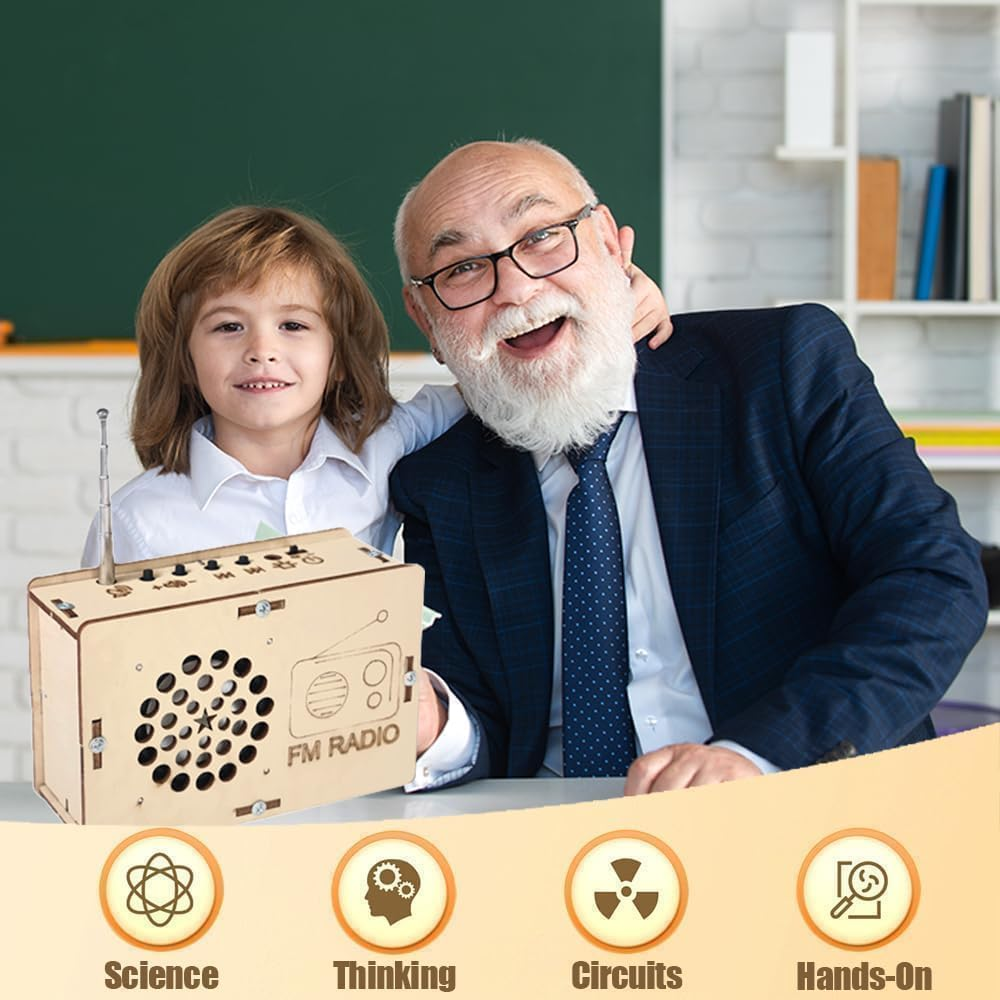 Science Kits for Kids Age 8-12 12-14, STEM Kits for Kids Age 8-10, STEM Toys Build Your Own FM Radio Kit, DIY Electronic Snap Circuits Projects Gifts for Teen Girls Boys 9 11 13 15 16+