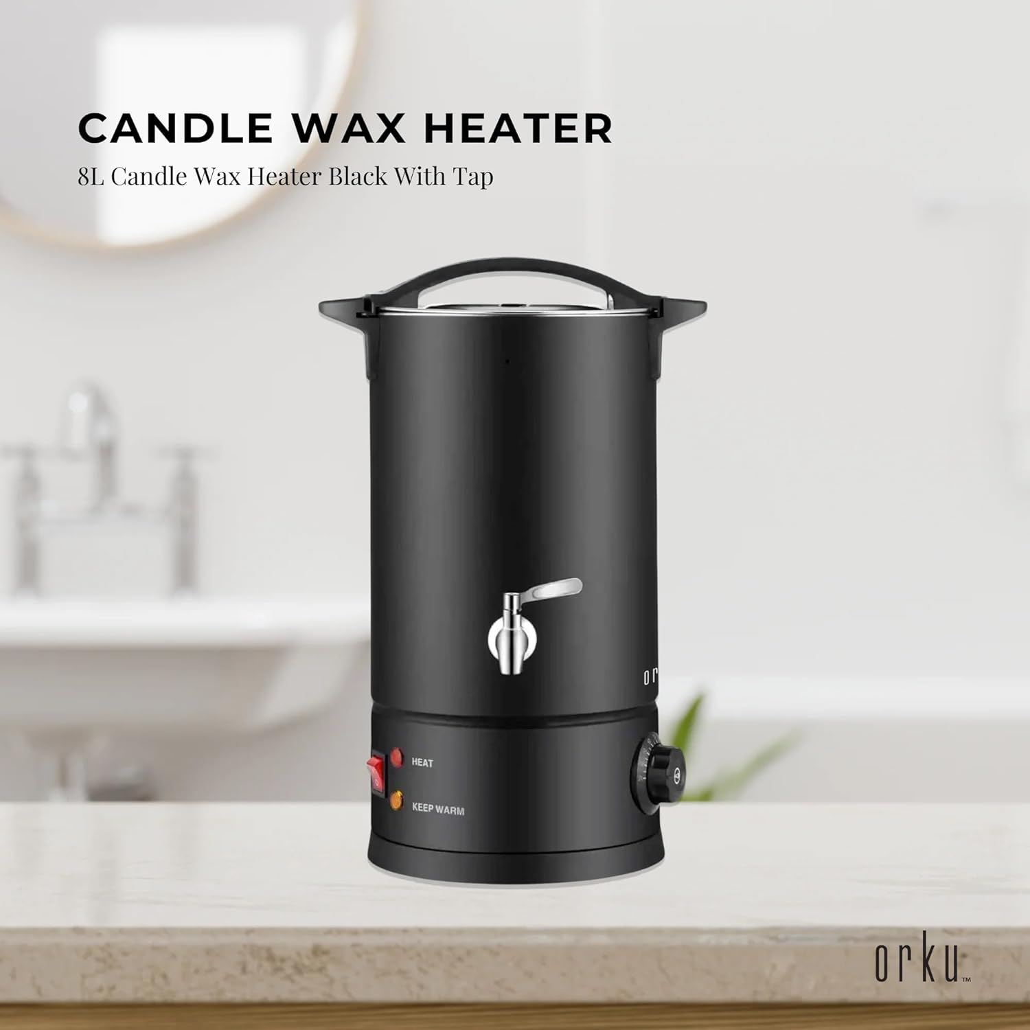 8L Candle Wax Heater Black with Tap - Soy Wax Melter Candle Making Electric image number 3