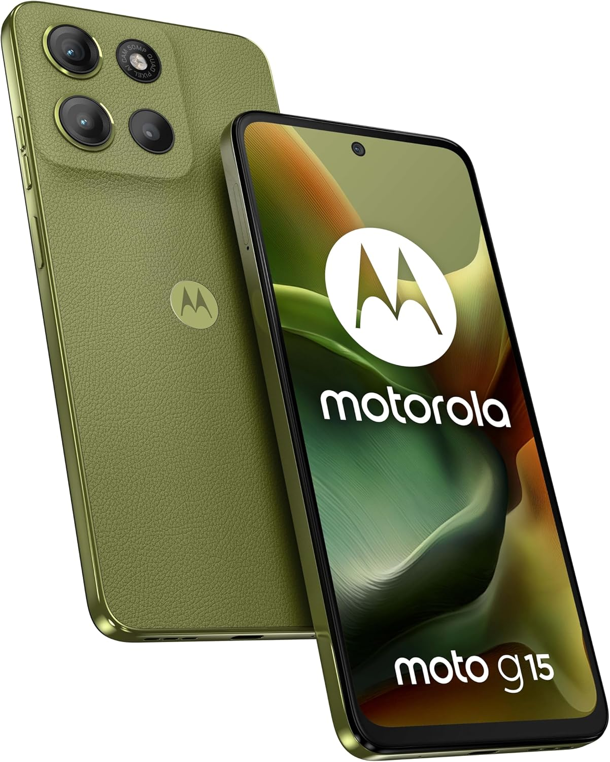 Motorola Moto G15 8/512GB Dual Camera 50+5MP + Flicker Sensor, Display 6.72 Inch FHD+ 60Hz, Battery 5200Mah, Mediatek Helio G81, Android 15, Iguana Green image number 1
