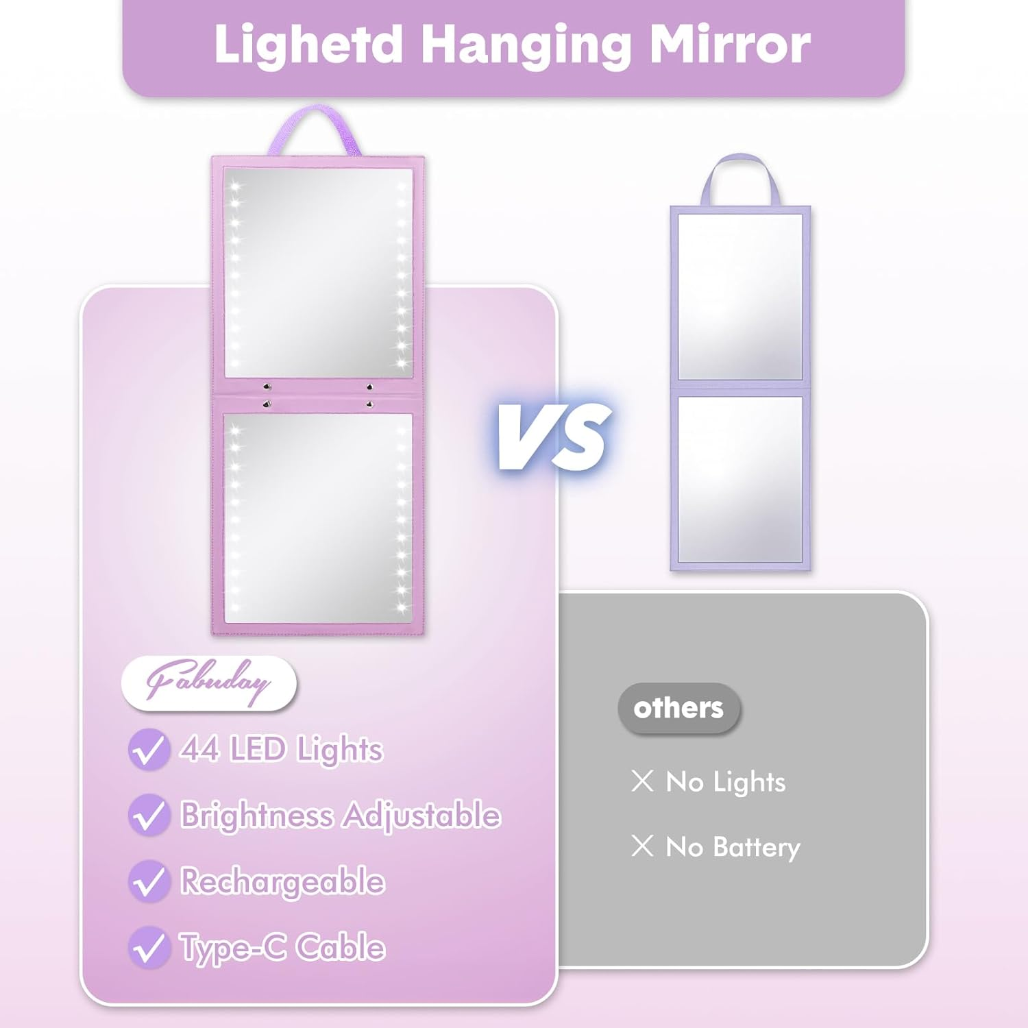Fabuday Foldable Dance Mirror Purple image number 4