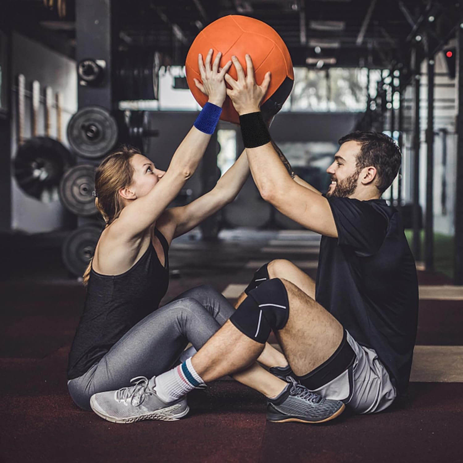 Absorbent Cotton Sweatbands Elastic Wrist Bands for Sports, 12Pcs Absorbent Cotton Sweat Bands, Sports Competitions Wristband Sweat Wrist Band for Men and Women