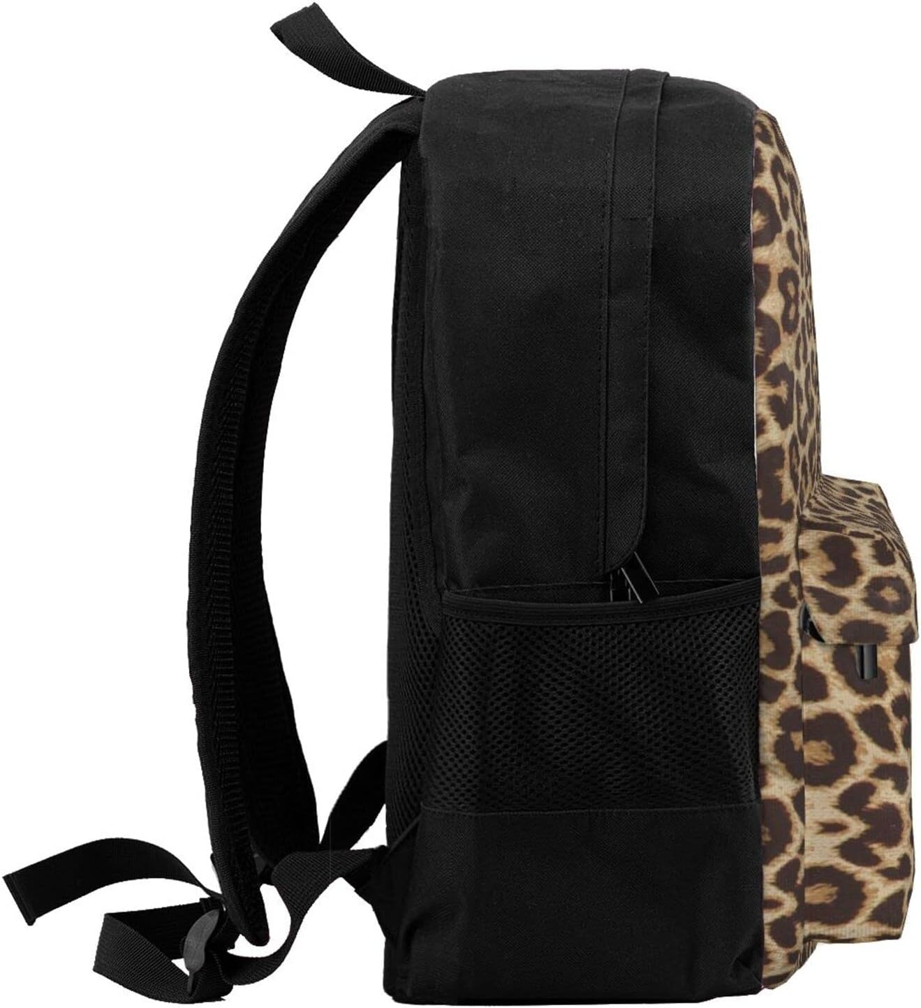 PIXOLE Leopard Pattern Print Travel Backpack, Laptop Backpack, School Backpack with Ergonomic Design and Multiple Pockets - Cafe Terrace At Night image number 3