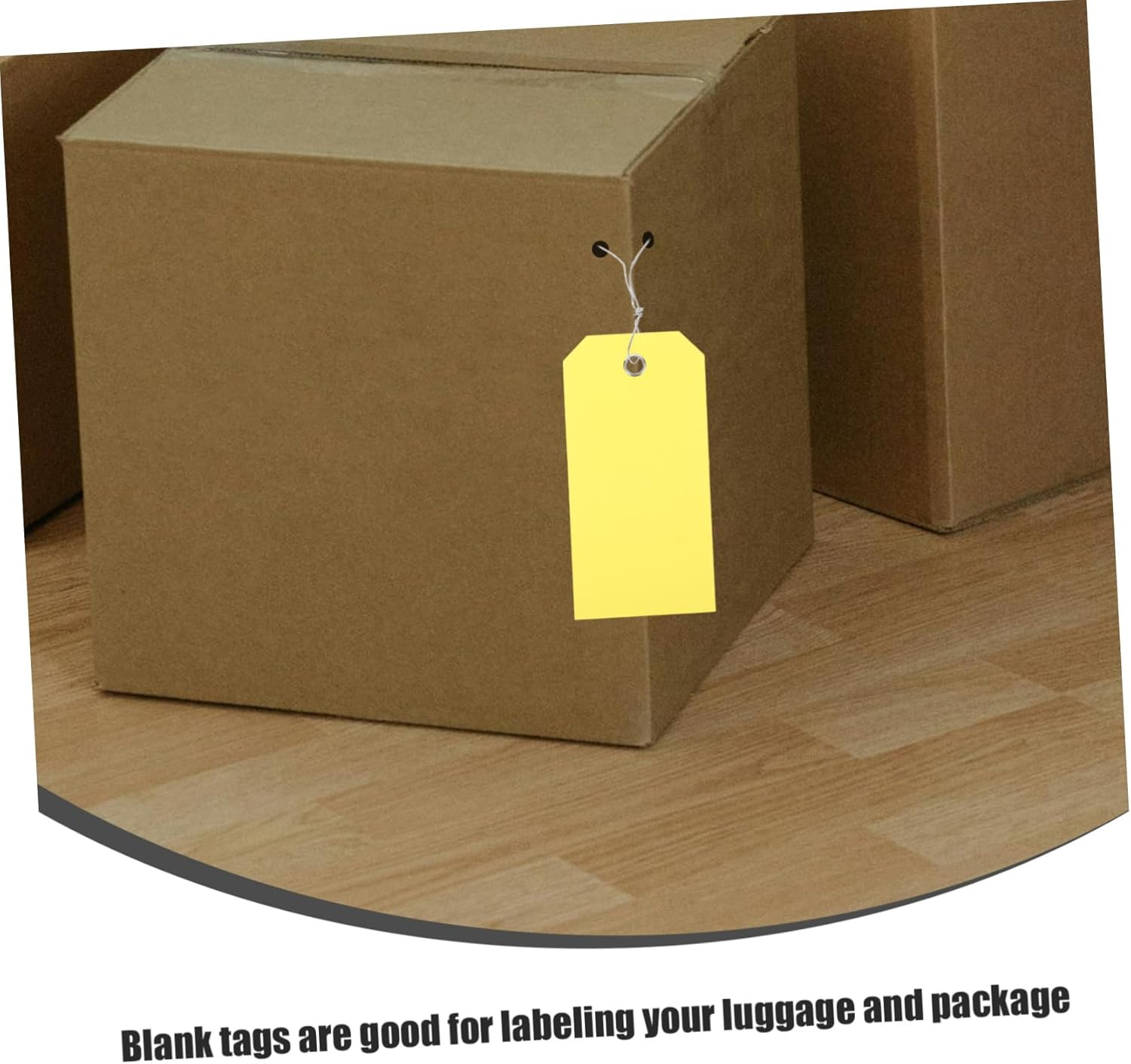 SHOWERORO 100Pcs Writable PVC Luggage Tag Hanging Cards Travel Suitcase Backpacks Identification Tags Wire image number 4