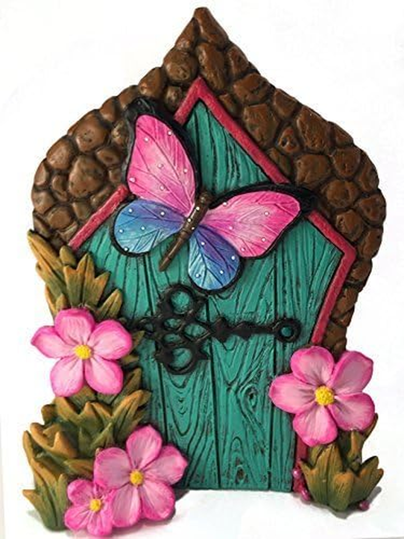 Glitzglam Miniature Butterfly Fairy Door for the Enchanted Garden Fairies and Gnomes. a Fairy and Lawn Gnome Garden Accessory image number 2