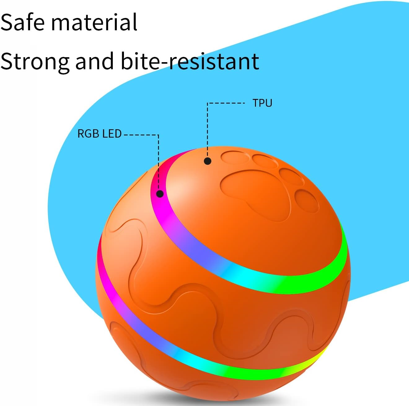 Velmoriah Interactive Dog Ball Toys, 2025 New Upgraded Smart Automatic Pet Bounce for Medium Large Dogs, Motion Activated Rolling Dog Ball, Rechargeable and Waterproof image number 5