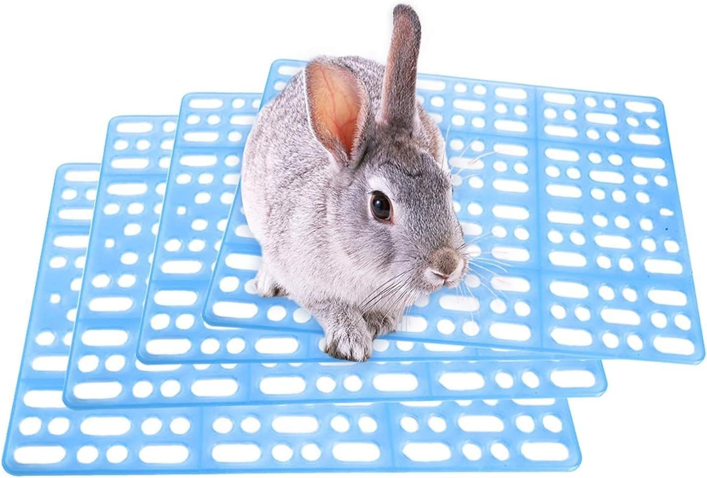 4 Pcs Rabbit Cage Mats Small Animal Plastic Feet Pads Floor Mat for Pet Cats Dogs Bunny Hamster Rat Chinchilla Guinea Pig image number 4