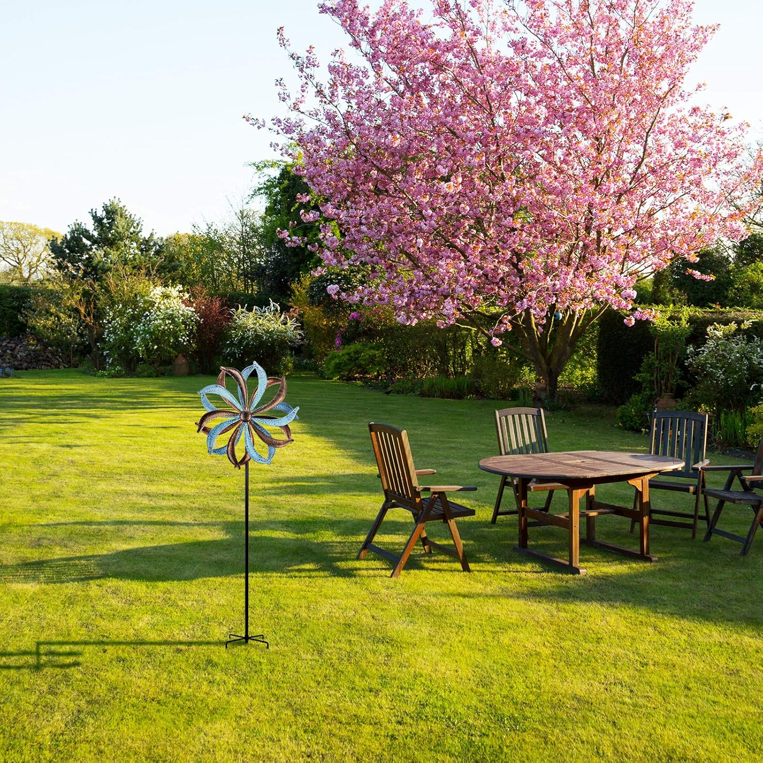 WONDER GARDEN Wind Spinners Outdoor Clearance, Premium Kinetic Wind Sculptures Wind Spinner, Metal Leaf Windmill for Outdoor Yard Patio Lawn & Garden image number 4