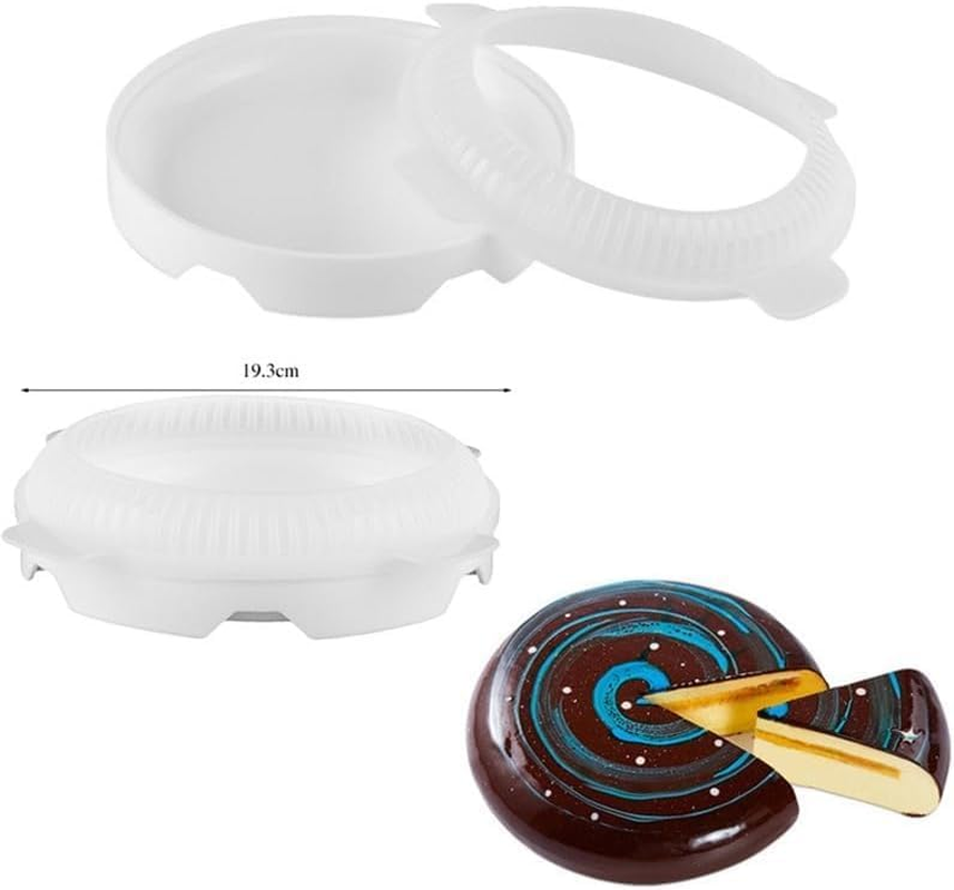 Silicone Cakе Pan - 3D Silicone Cake Molds for Baking Cheesecake Pan Set Nonstick Cake Mousse Circle Molds for Chocolate Cake Molds - round Cake Pans Cake Pans Set (White, One Size) image number 5