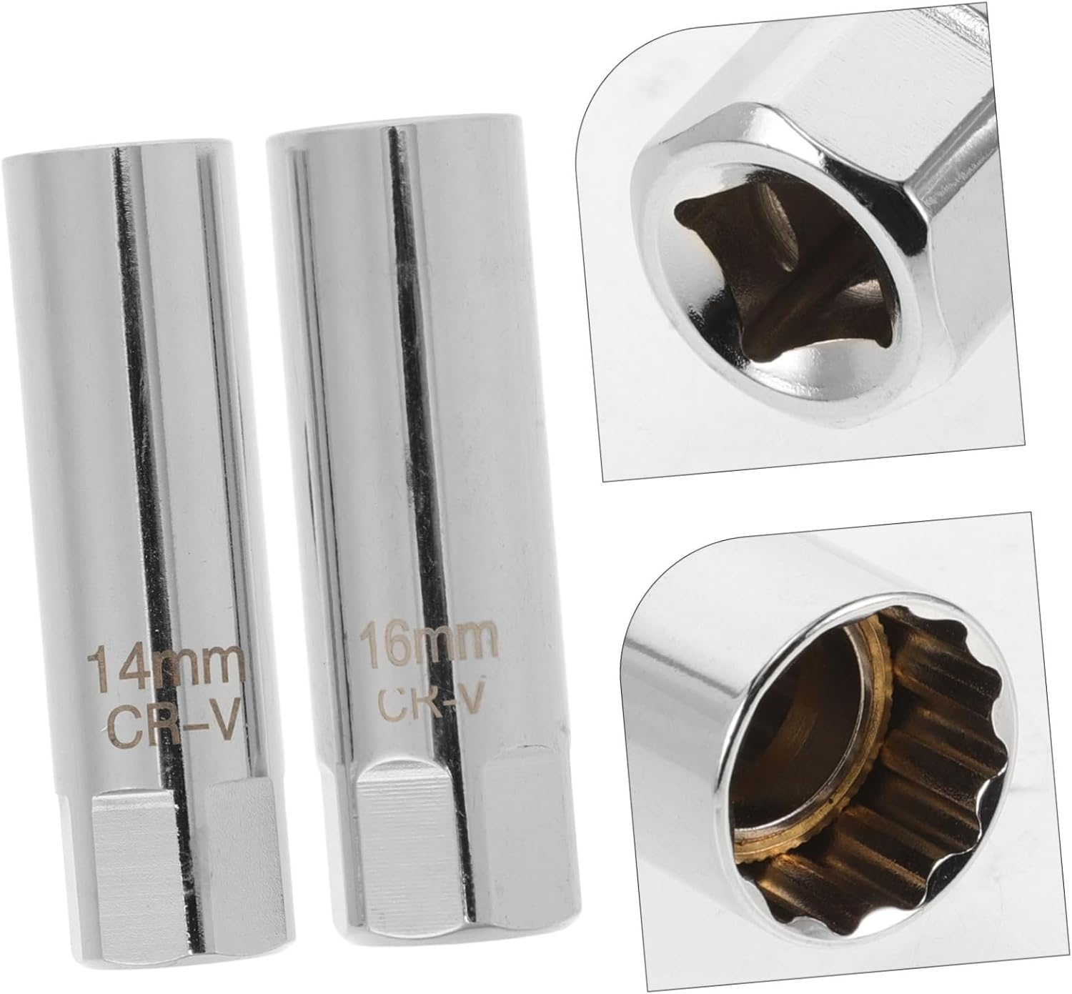 MUCKLILY 2Pcs Spark Plug Removal Wrench Tool Car Maintenance Professional Mechanics Socket for Automotive Repair image number 5