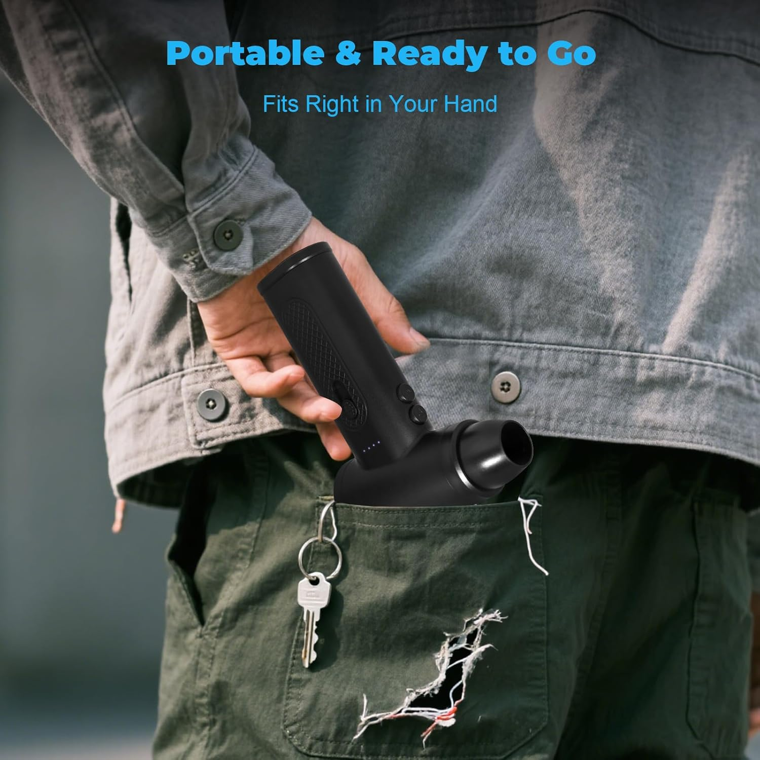 Kozyone Compressed Air Duster, 130000RPM Electric Air Duster with LED Lighting,Rechargeable Air Blowe for PC, Keyboard, Car, Outdoor image number 1