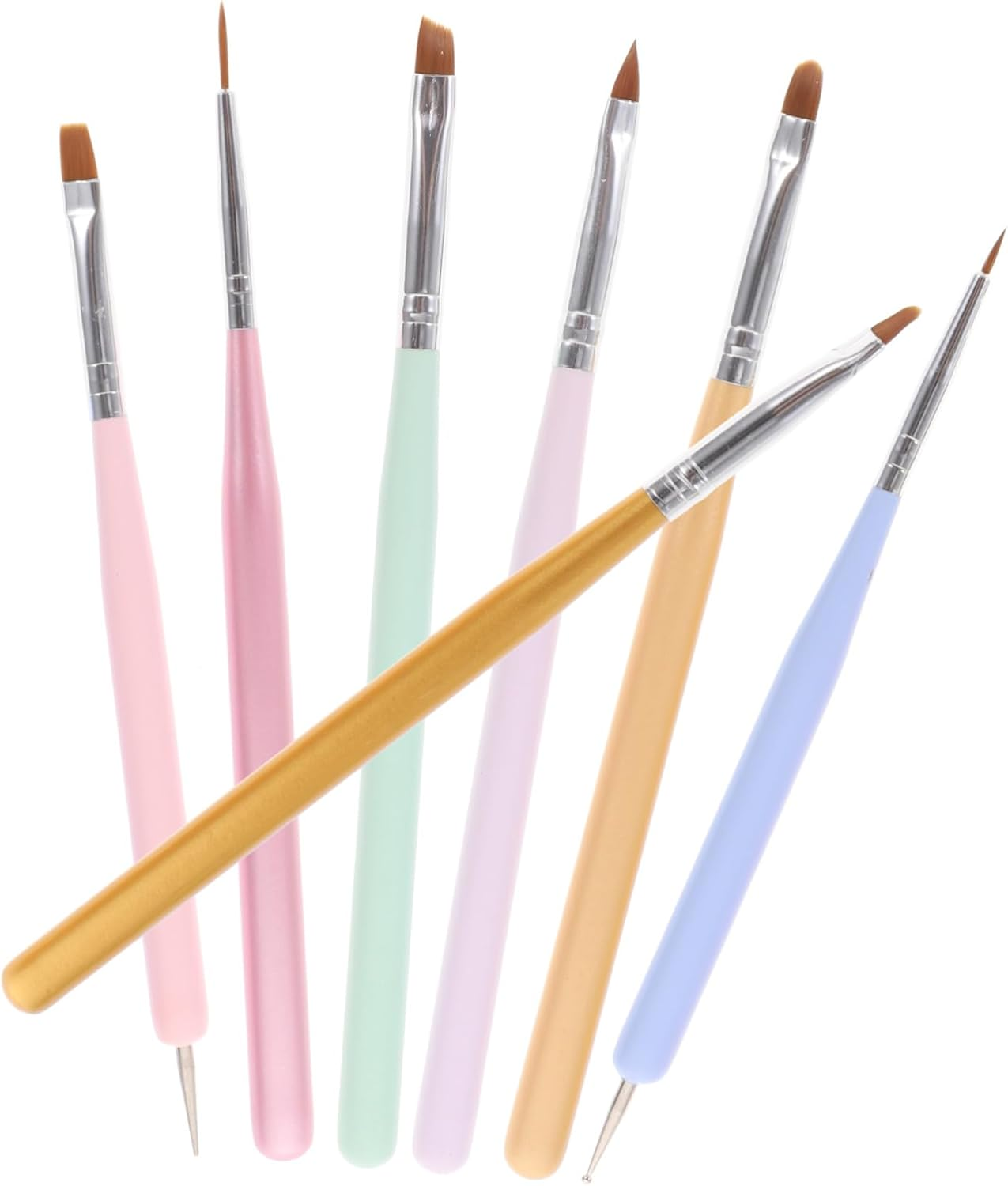 NULYLU 7Pcs Professional Nail Art Pen Kit Set Fine Tip Brush for Nail Salons Diy image number 1