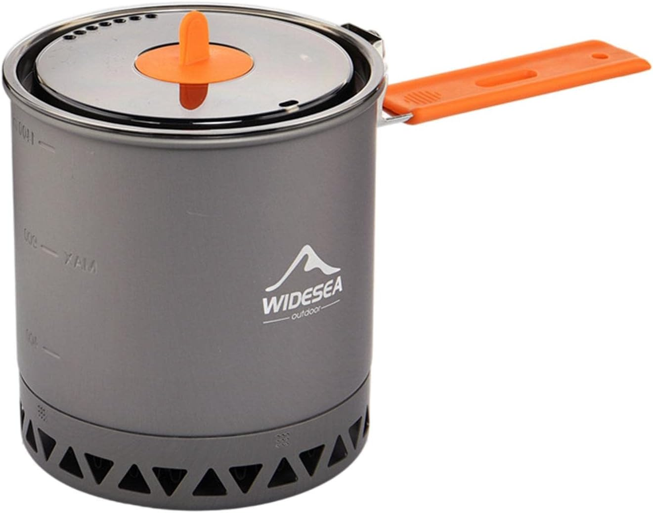 Camping Pot with Foldable Handle, Hard Aluminum Pot, 1.6 Liter, Easy to Clean, Camping Cookwear for Hiking Backpacking image number 2