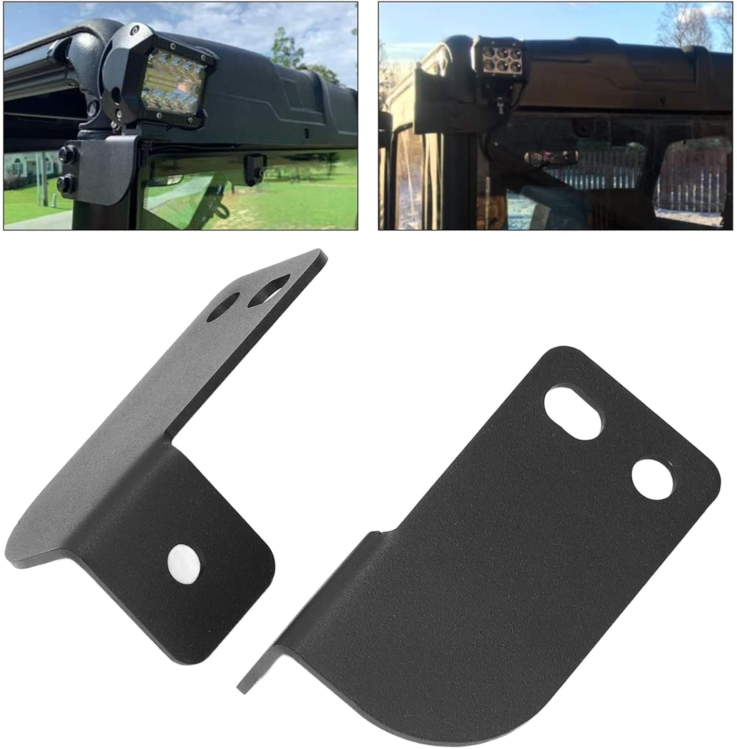 Rear Roof Pillar Roll Cage Bar, Reverse LED Light Pod Mounting Brackets Compatible, Pod Light Mounting Bracket High Tensile anti Scratch Wear Resistant Replacement for Ranger 2013‑2021 for UTV image number 5
