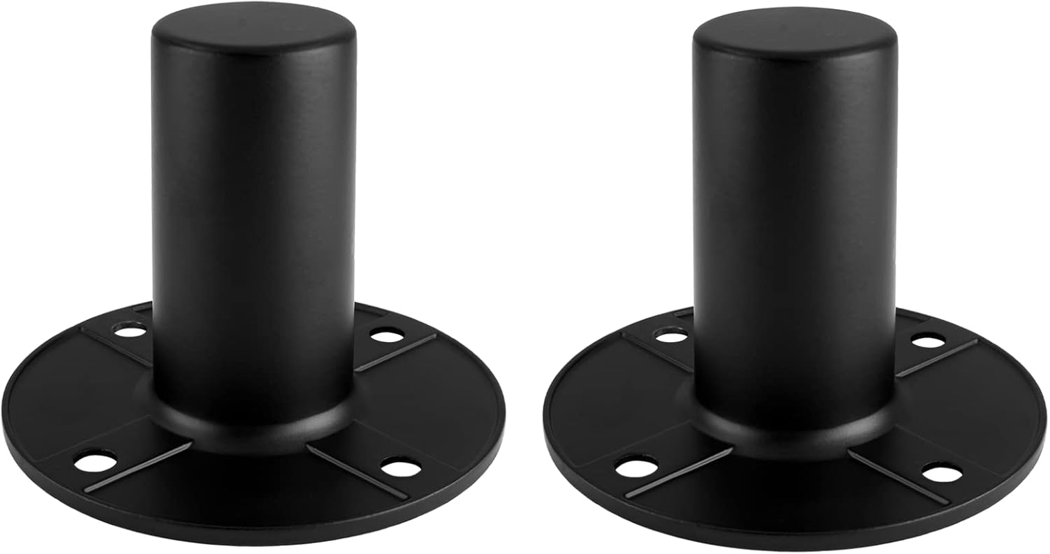Waziaqoc 2PCS Speaker Pole Mount, Speaker Stand Top Hat Speaker Cabinet Pole Mount, 4.19" X 2.95", Black image number 2