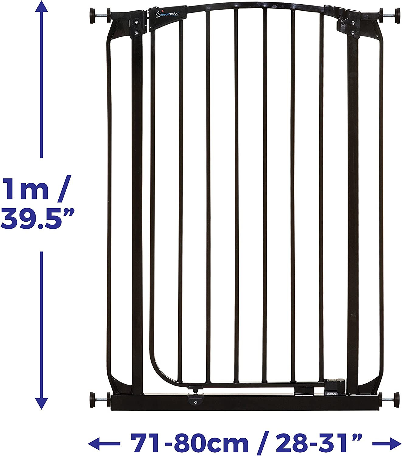 Dreambaby Auto-Close Chelsea Xtra-Tall Safety Gate (Fits 71Cm-80Cm) Black image number 6