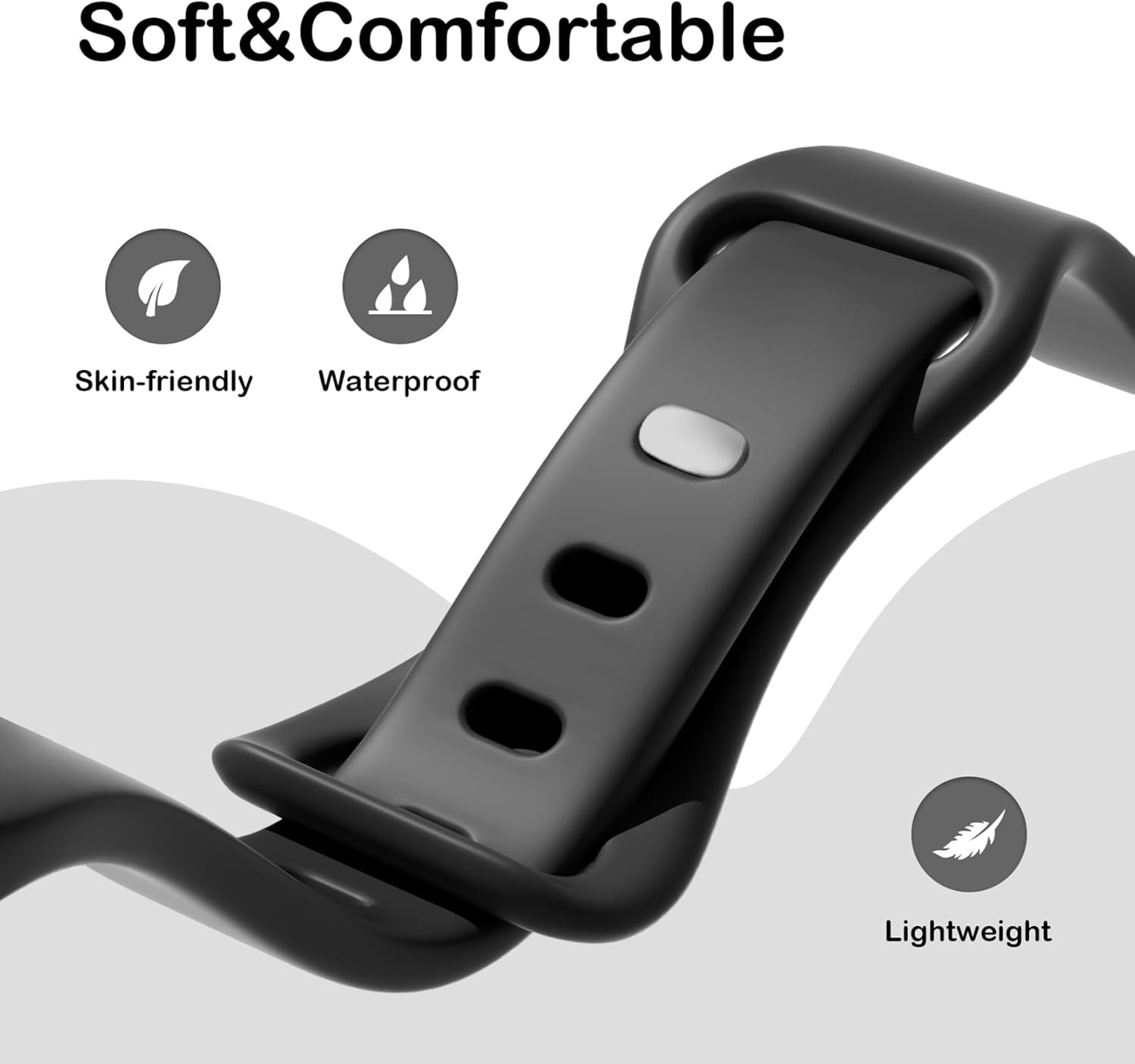 Everact 3 Pack Silicone Watch Bands Compatible with Garmin Venu 3S/Venu 2S/Vivoactive 4S/Vivomove 3S/Forerunner 255S/Forerunner 265S, 18Mm Quick Release Soft Sport Strap for Women Men image number 4