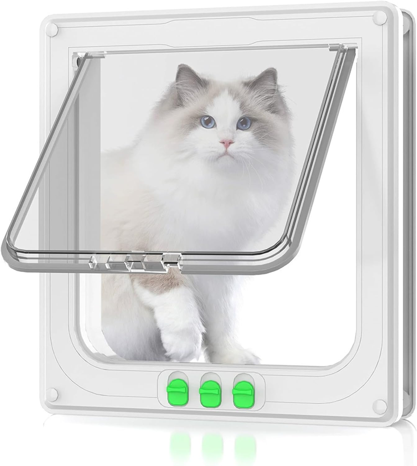 Moaobooh Cat Door, Cat Flap, Weatherproof, Easy Installation, Dog Flap for Indoor Outdoor Door, Window, Wall image number 5