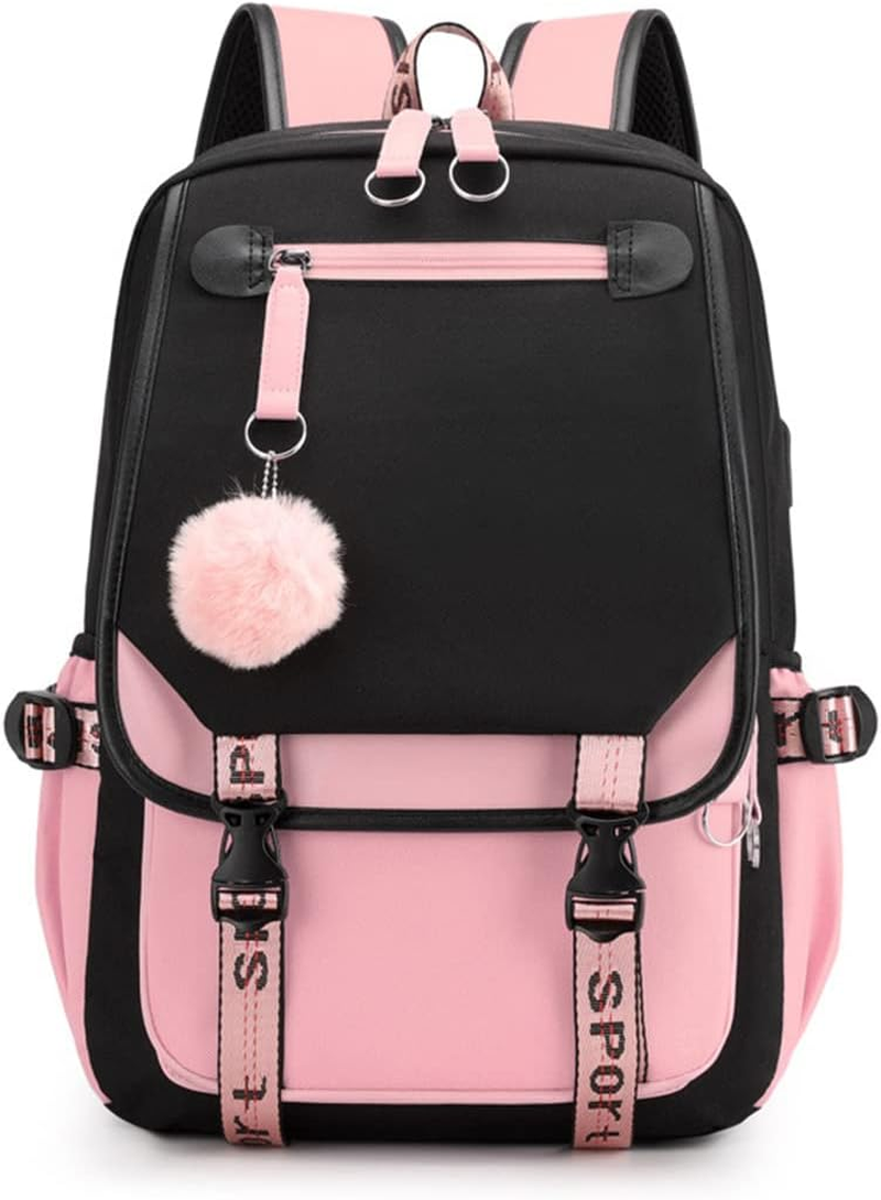 Backpack for Girls Casual Daypack Nylon Waterproof Kids Elementary Middle Schoolbag Children Bookbag