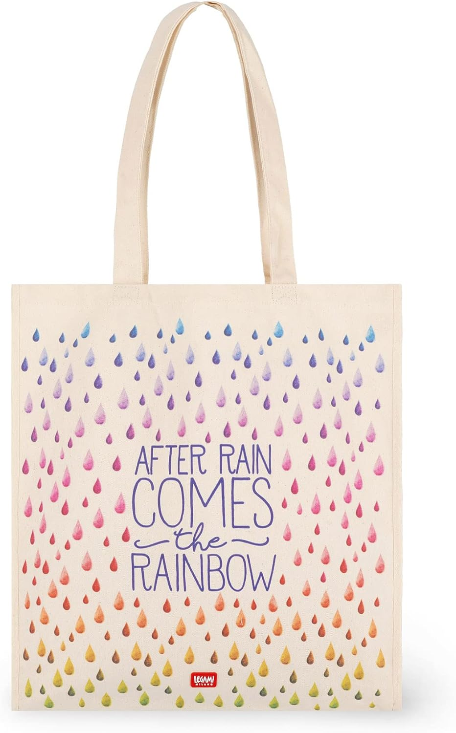 Legami after Rain Cotton Tote Bag | Washable and Made from 100% Cotton | Versatile and Environmentally-Friendly Can Be Folded up to Take Wherever You Go and Use for Whatever You Need image number 1