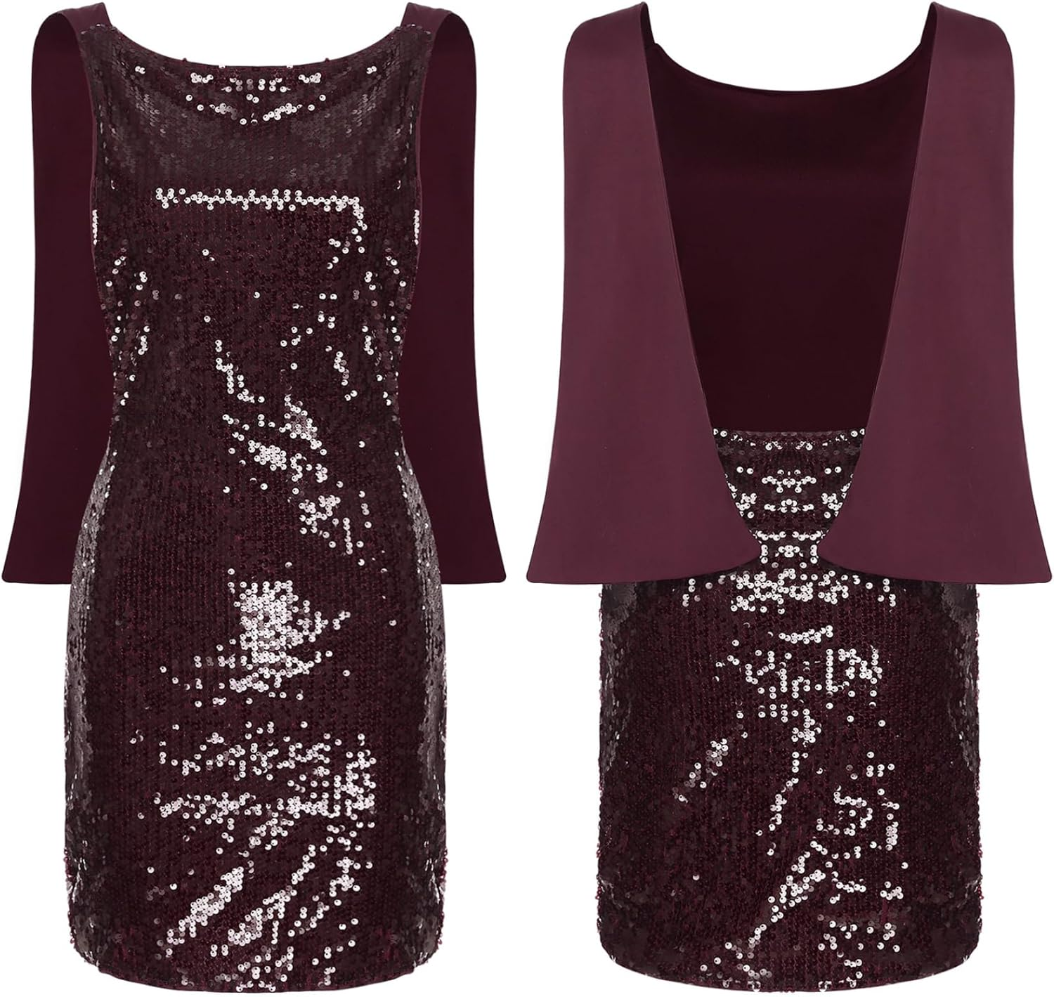 Sywiyi Women'S Sexy Sequined Mini Dress Sparkly Backless Glitter Bodycon Going Out Dresses image number 4