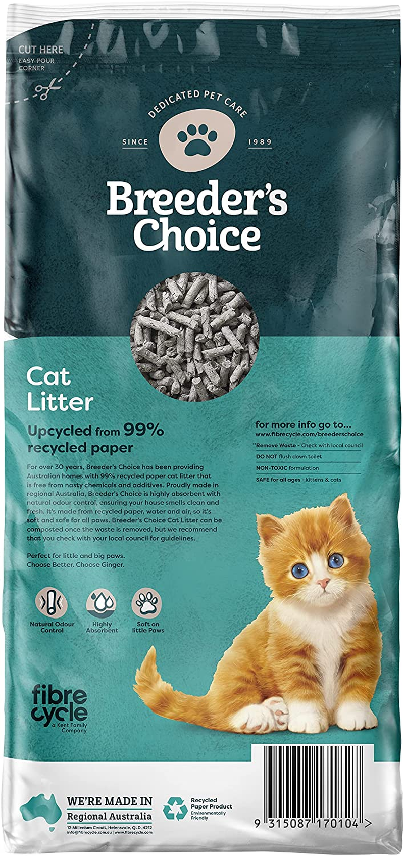 Breeders Choice 99 Percent Recycled Paper Cat Litter 15 Litre image number 6