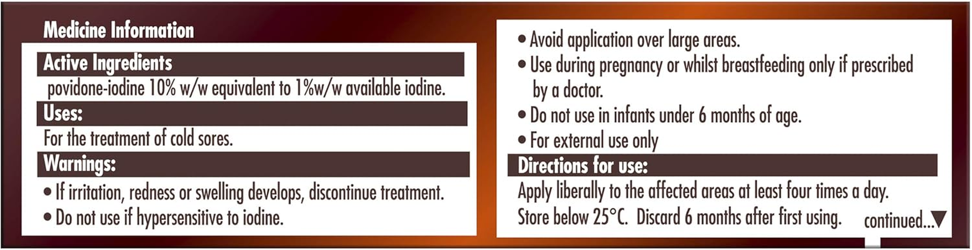 Betadine Cold Sore Ointment, Treatment of Cold Sores, 7.5G (Pack of 2) image number 5