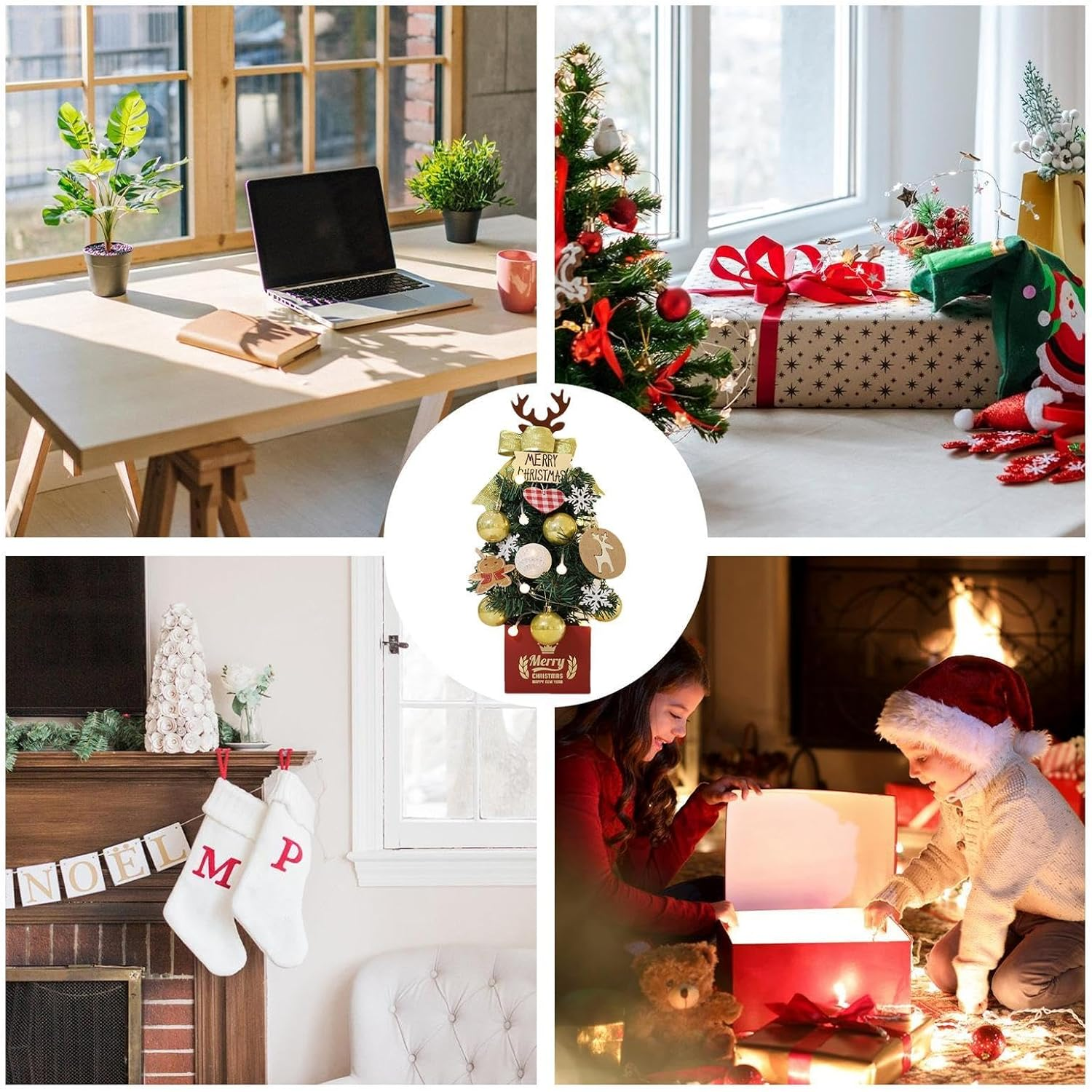 Christmas Tree Craft Kit, PE Flocking Christmas Tree, Small Christmas Table Centerpieces, Winter Festival Tree Ornament, Christmas Tree Kit, Holiday Crafting Material, Christmas Decorations image number 5