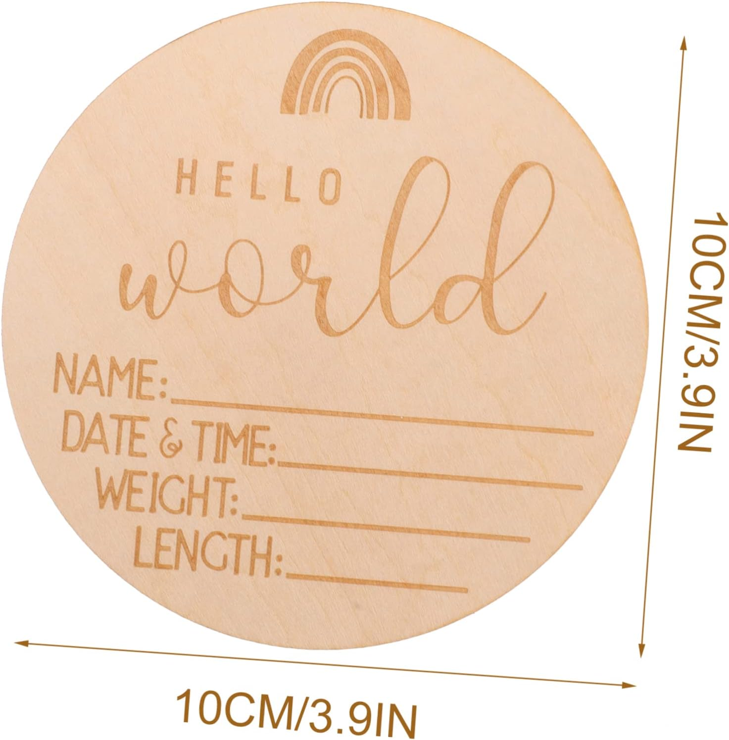 SECFOU 5Pcs Newborn Name Announcement Sign Cherished Shower Photo Props for Memory Recording Design Keepsake Cards for Parents