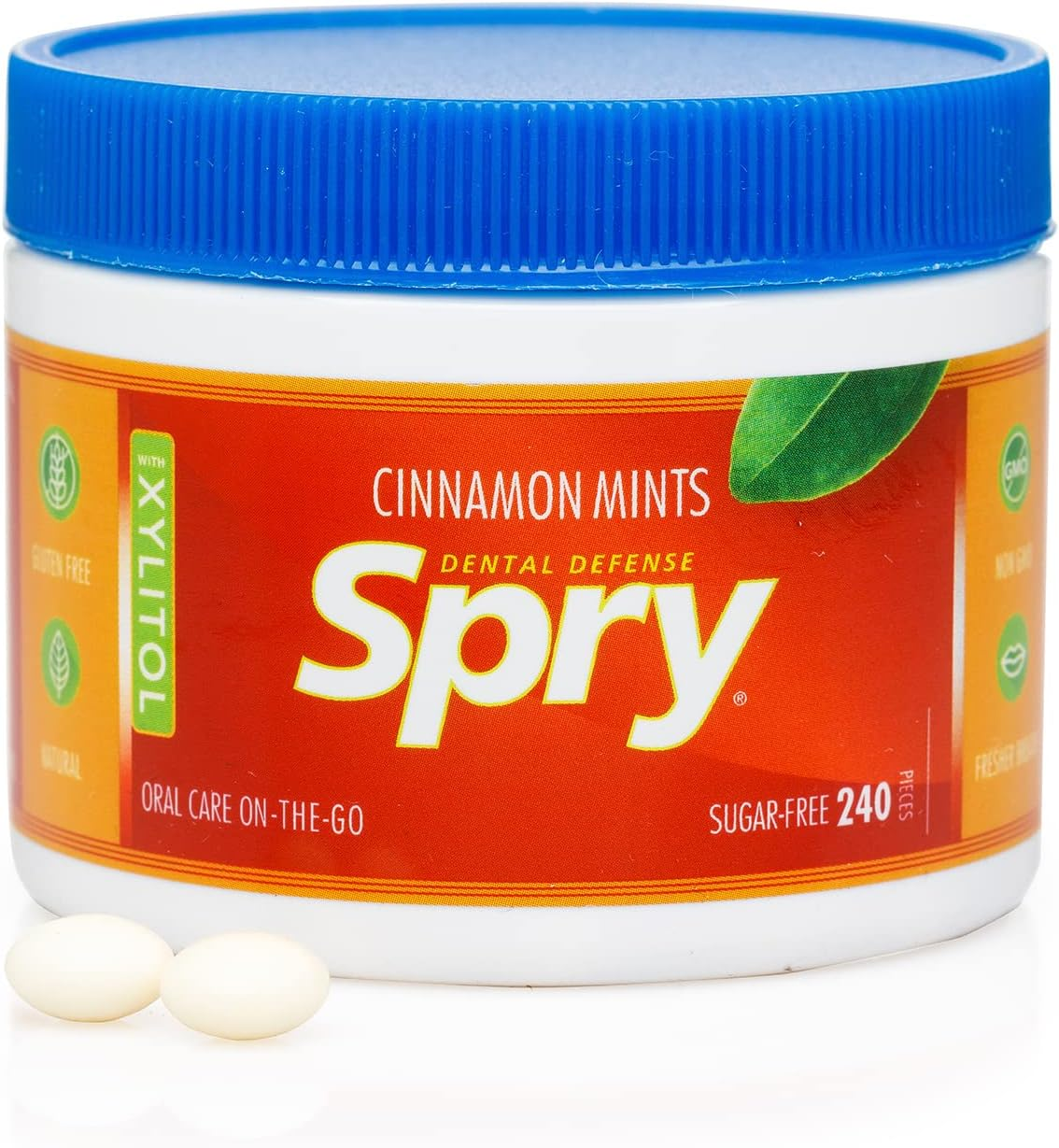 Spry Xylitol Cinnamon Mints Sugar Free Candy - Promote Oral Health, Increase Saliva Production, Stop Bad Breath, Non-Gmo, Gluten-Free, 240 Count (Pack of 1) image number 3