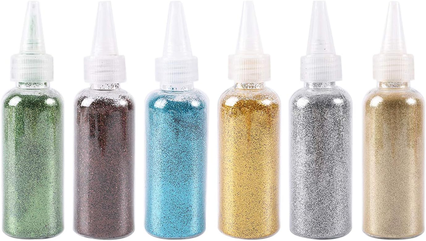 6 Pcs Festival Nail Powders Face Nail Art Nail Powders Sequin 6 Colors Decorative Nail Glitter Dust image number 5