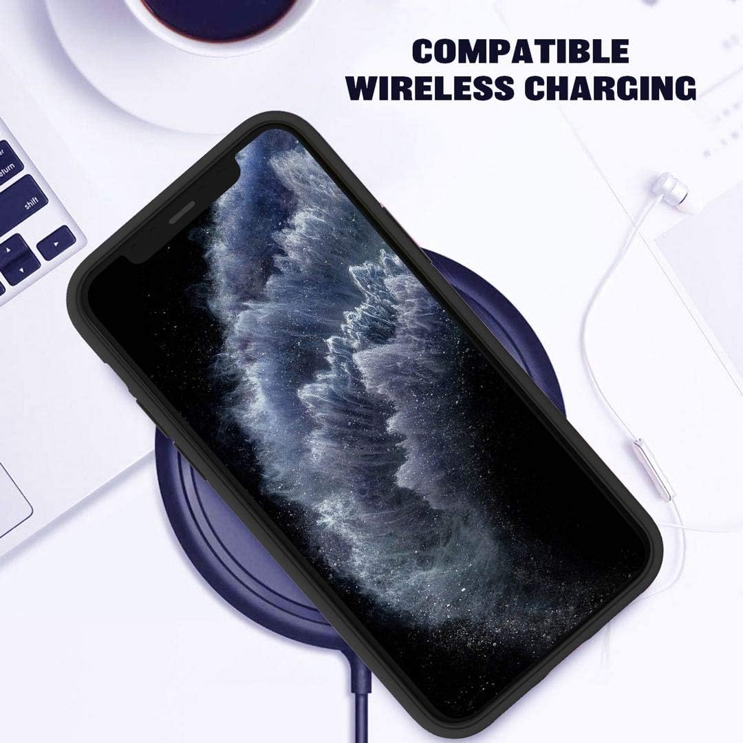 ZUSLAB Silicone Case for Iphone 11 Case, Liquid Silicone Anti-Scratch Gel Rubber Shockof Full Tection Soft Microfiber Lining Cover for Apple (2019) - Black - Black image number 2