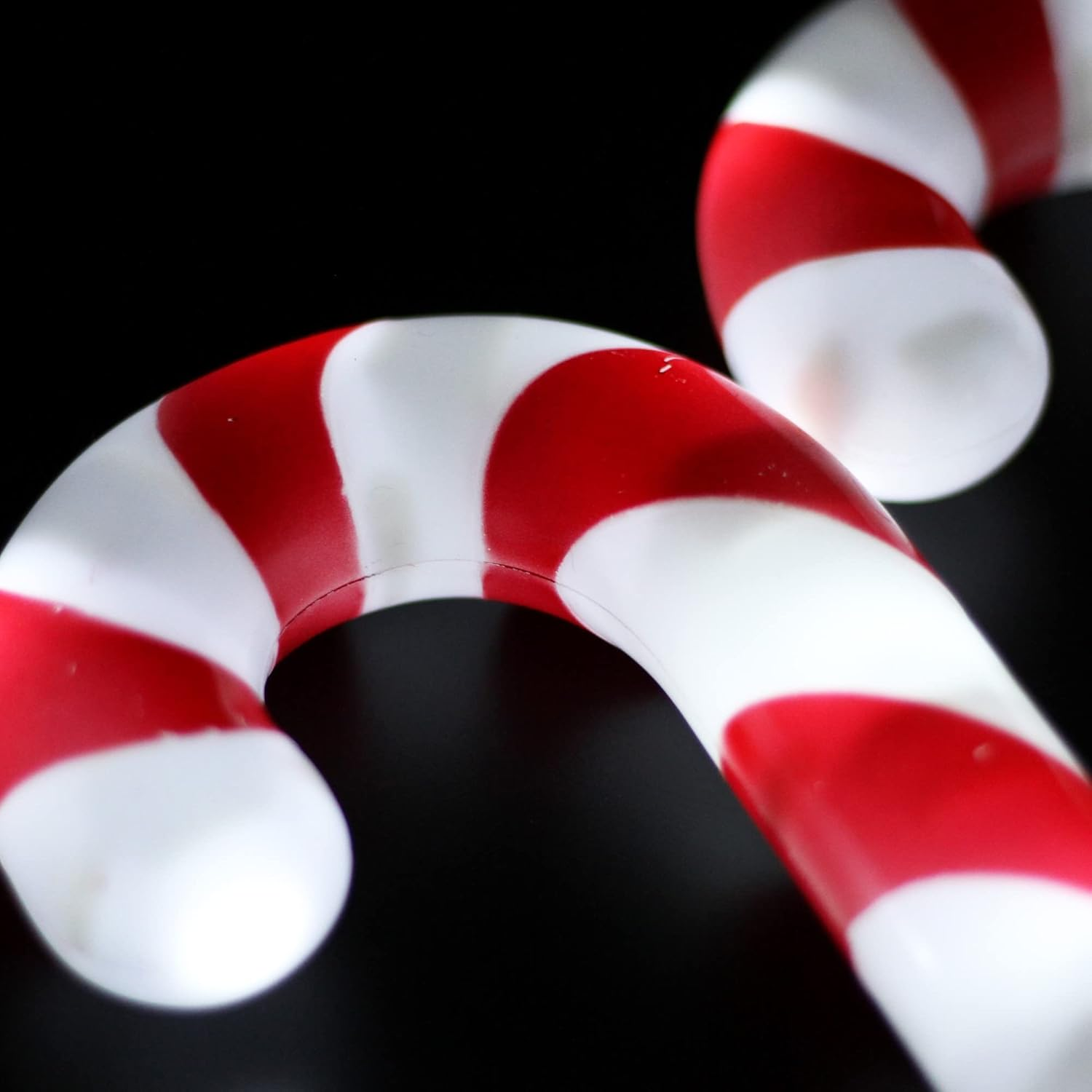 Dual Power Set of 6 LED Candy Cane Stakes