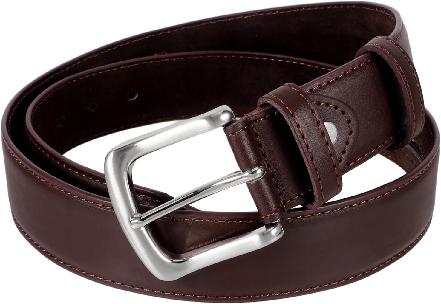 WOONEKY Mens Money Belt with Hidden Zipper Pocket Travel Accessories for Secure Storage of Valuables Durable PU Material Timeless Design Brown image number 2