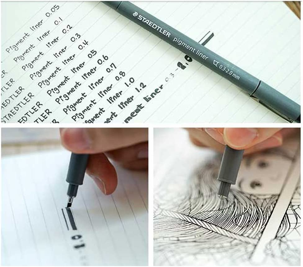 Staedtler Pigment Liner 0.5 Mm Black [Pack of 10] image number 3