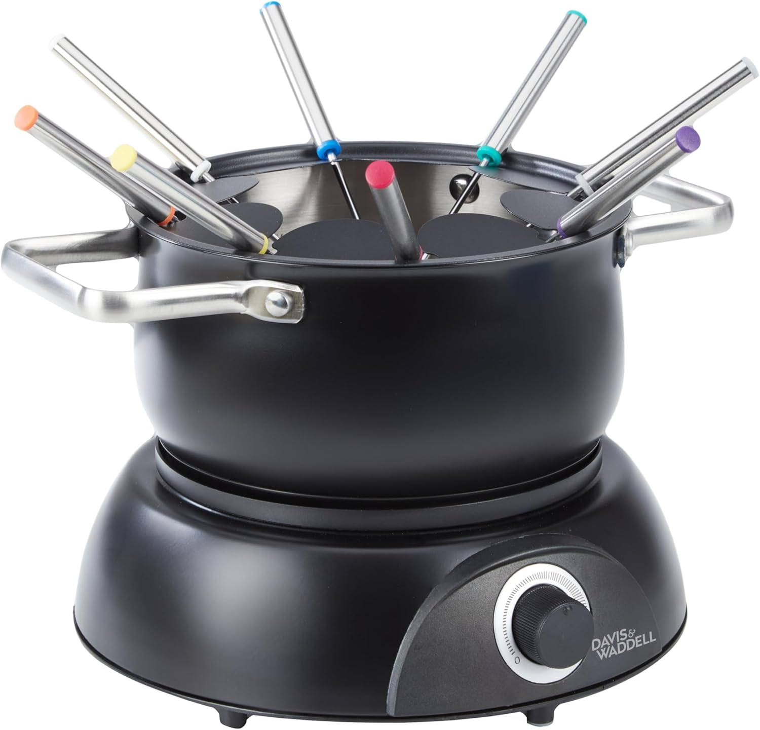 Davis & Waddell Electric Fondue 11-Piece Set, Black