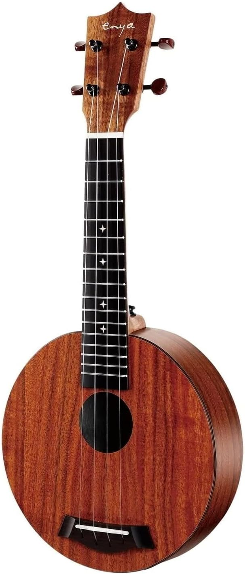 Enya EUR-X1 HPL round Soprano Ukulele with Gig Bag and Accessories Capo Strap
