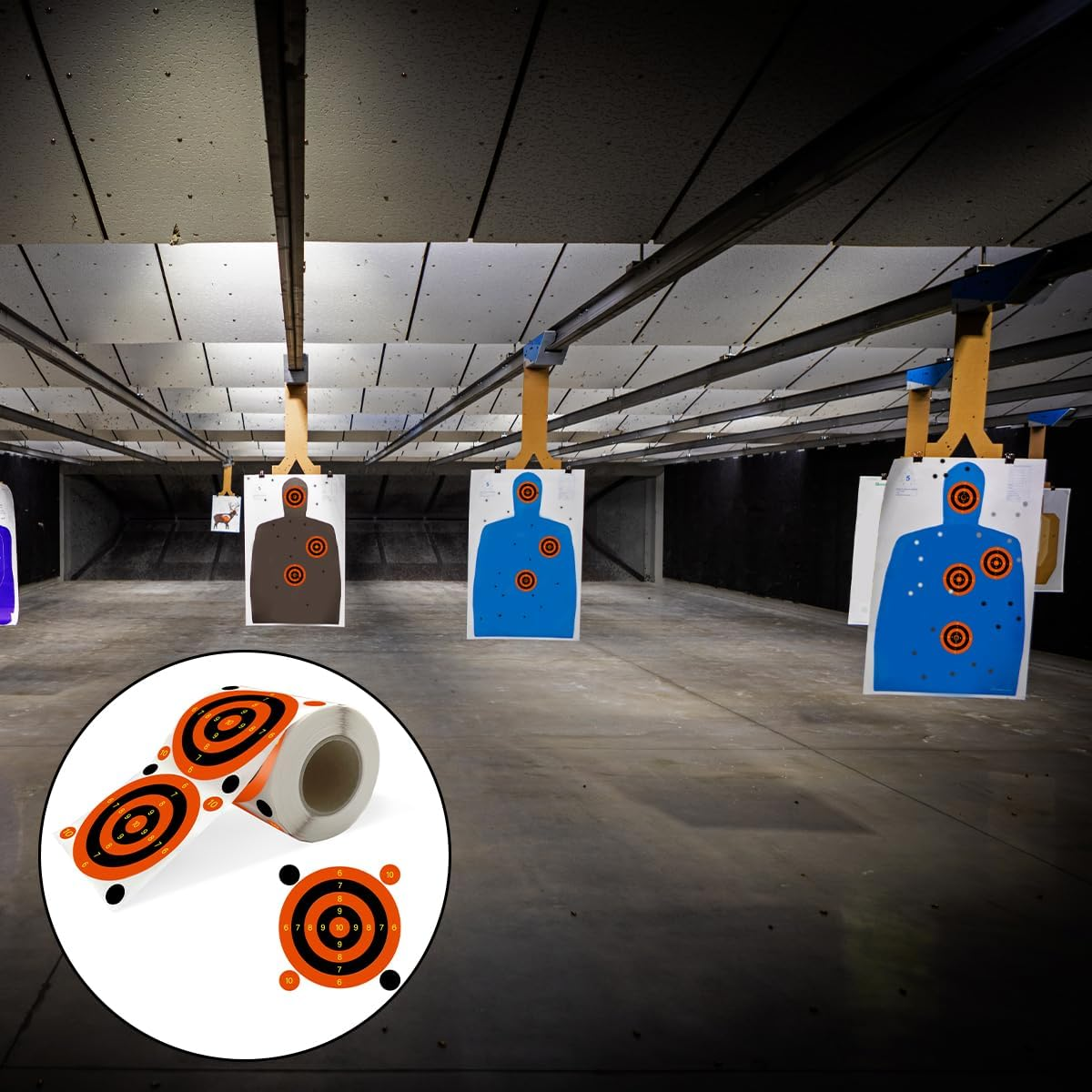 NILLOS Shooting Targets Stickers, 200 round Sheets Self Adhesive Splatter Targets Stickers for Training Ground, Amusement Park (3 Inch,Red) image number 4