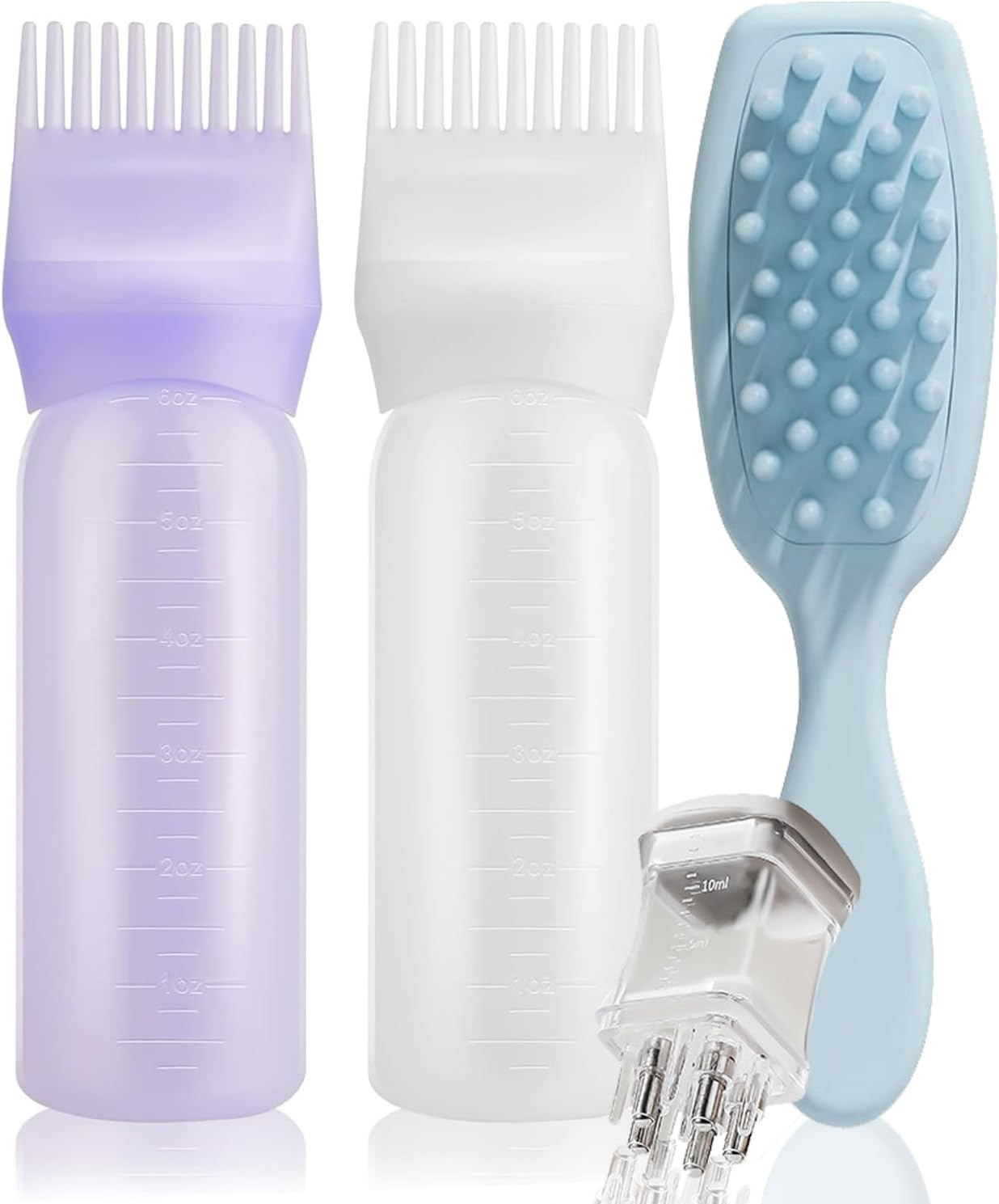 Dancepandas Hair Oil Applicator, 4 Pieces Applicator Bottle Hair Smear Bottle Hair Application Bottle Hair for Hair Colouring, Hair Masks, Hair Care Oils image number 2