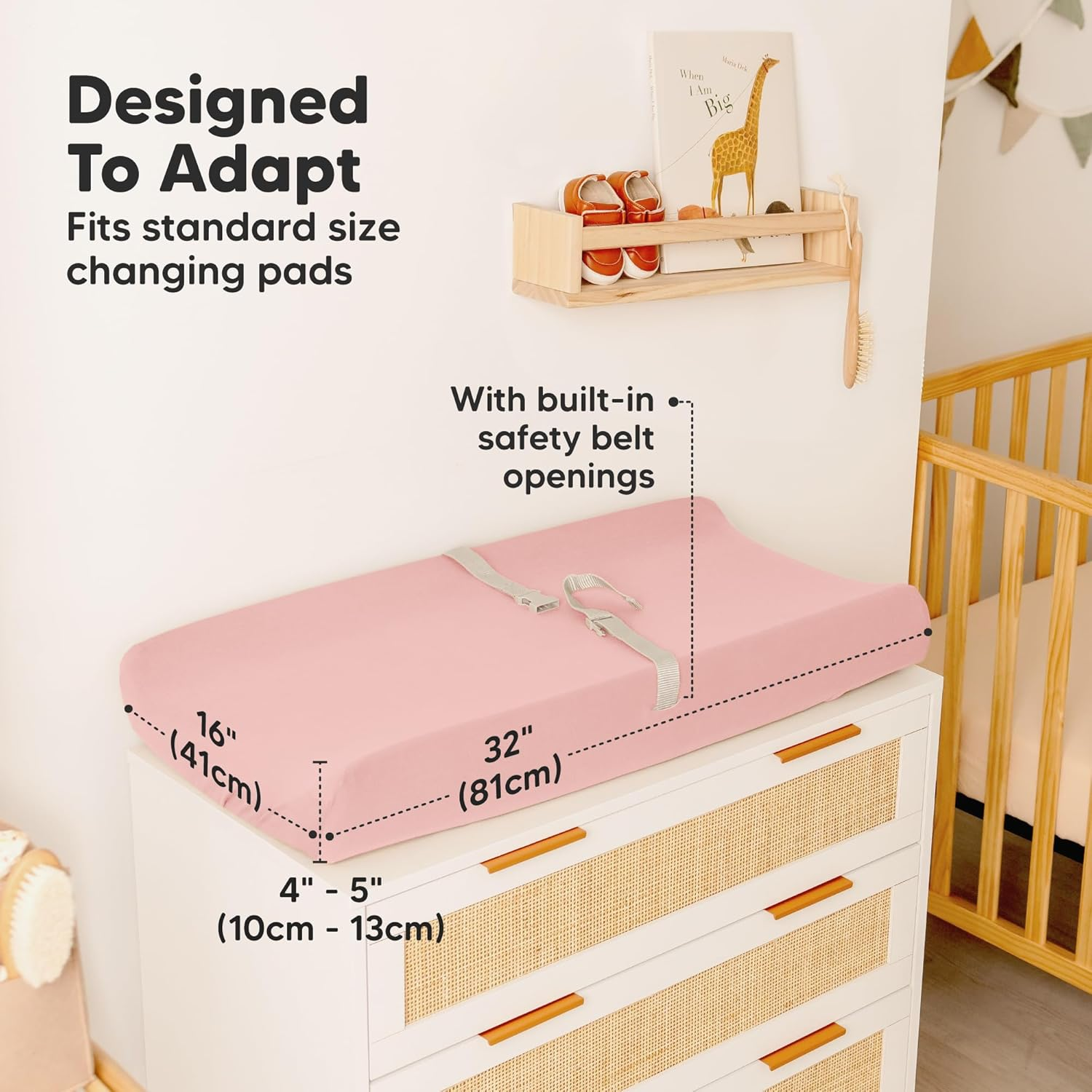 2-Pack Soothe Changing Pad Covers (Rose) image number 6