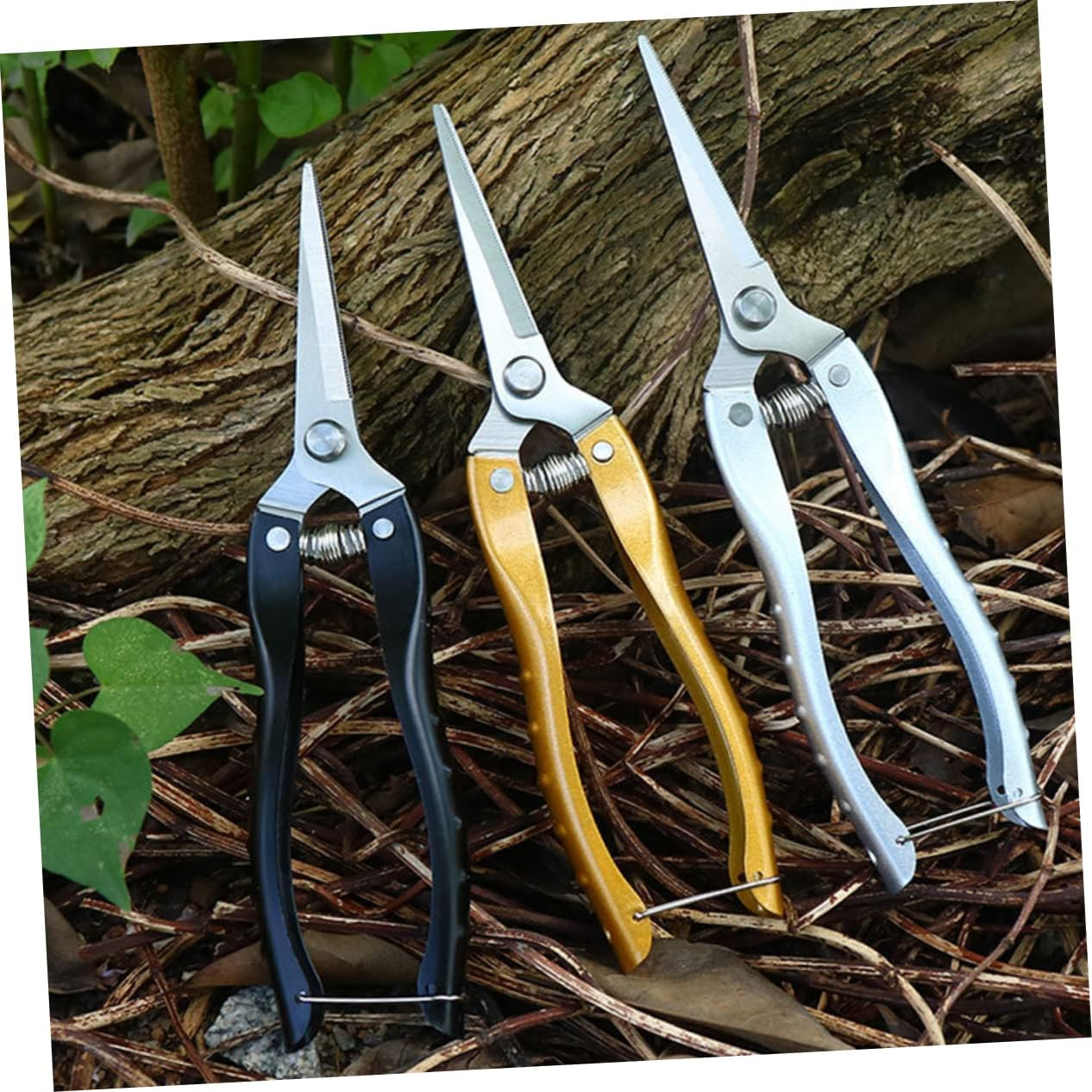 ORFOFE 2Pcs Pruning Shears Stainless Steel Garden Tools for Gardening Trimming Scissors Plant Shears Flower Pruning for Garden Vegetables image number 3