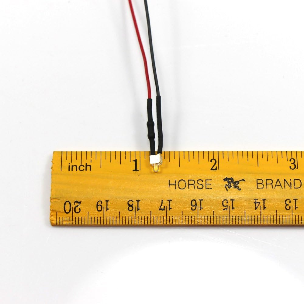 20Pcs Pre Wired 1.9Mm Warm White Led Lamp Light Set 12V ~ 18V for Train Layout (Warm White, 1.9Mm) image number 6