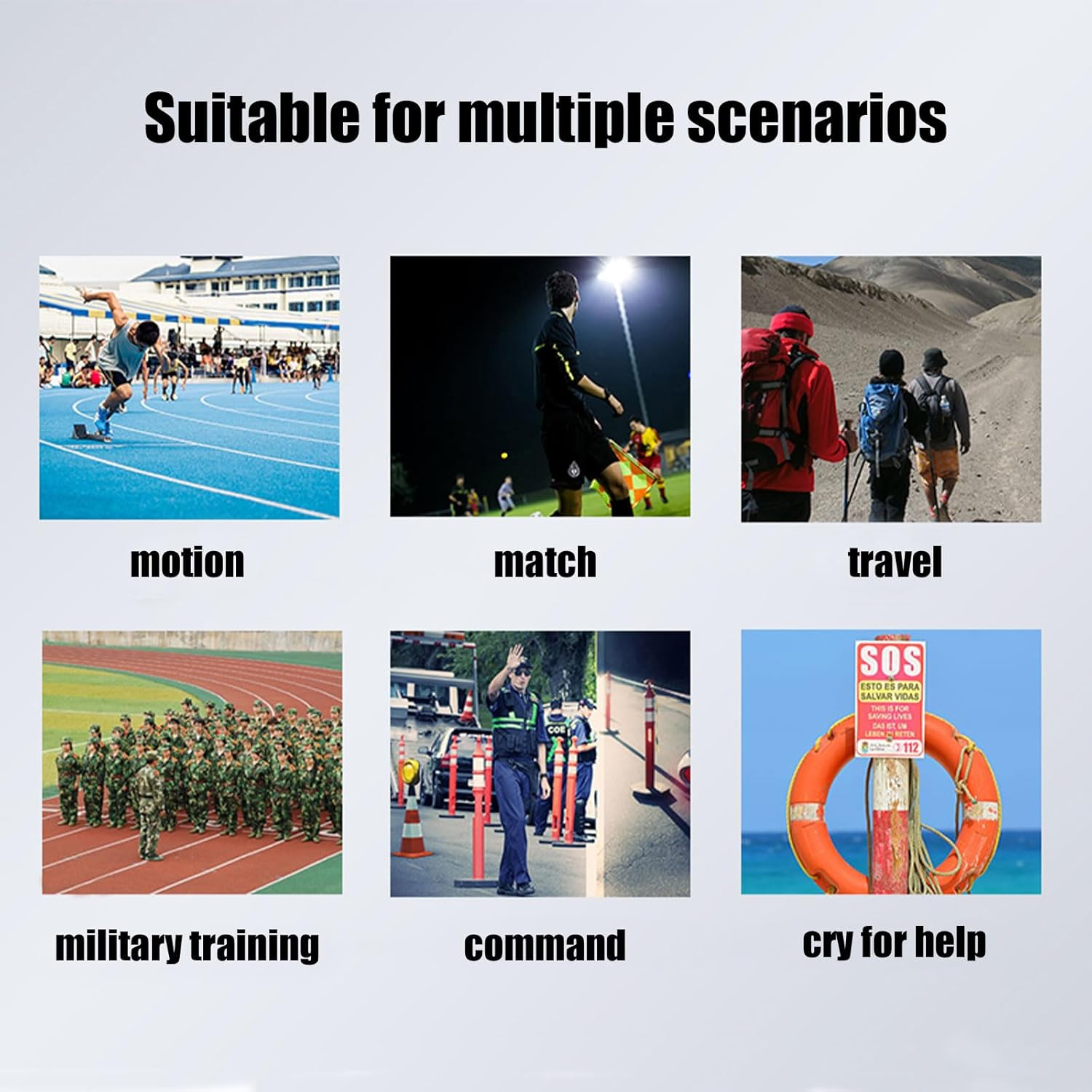 RIBHNXHI Whistle Metal Sports Whistle with Lanyard Loud Crisp Sound for Coaches Referees Teachers Police Emergency Training 6 Pack Stainless Steel image number 5