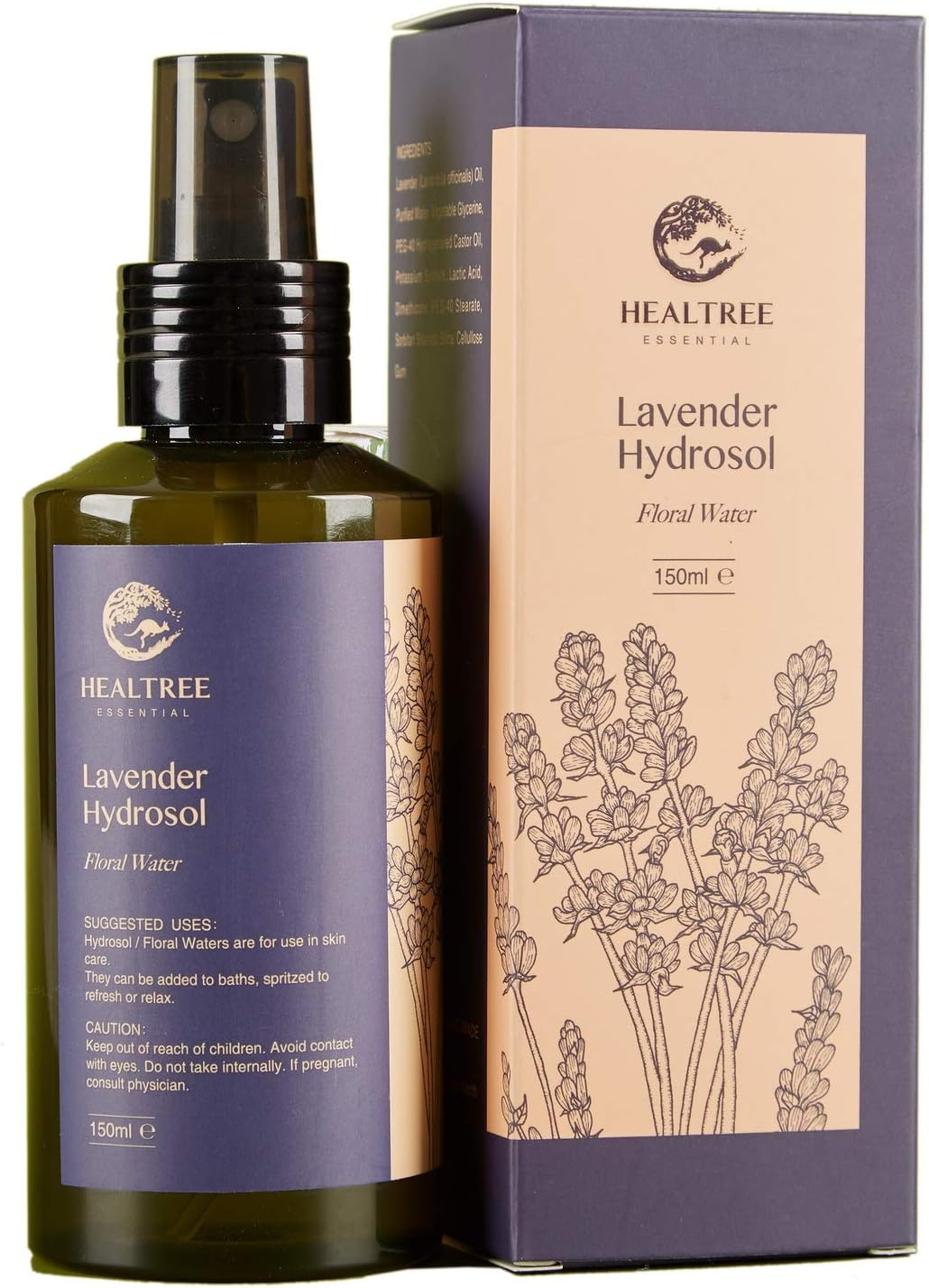 HEALTREE Lavender Floral Water - Face and Body Mist for Dry Skin, Spray Bottle 150Ml image number 4
