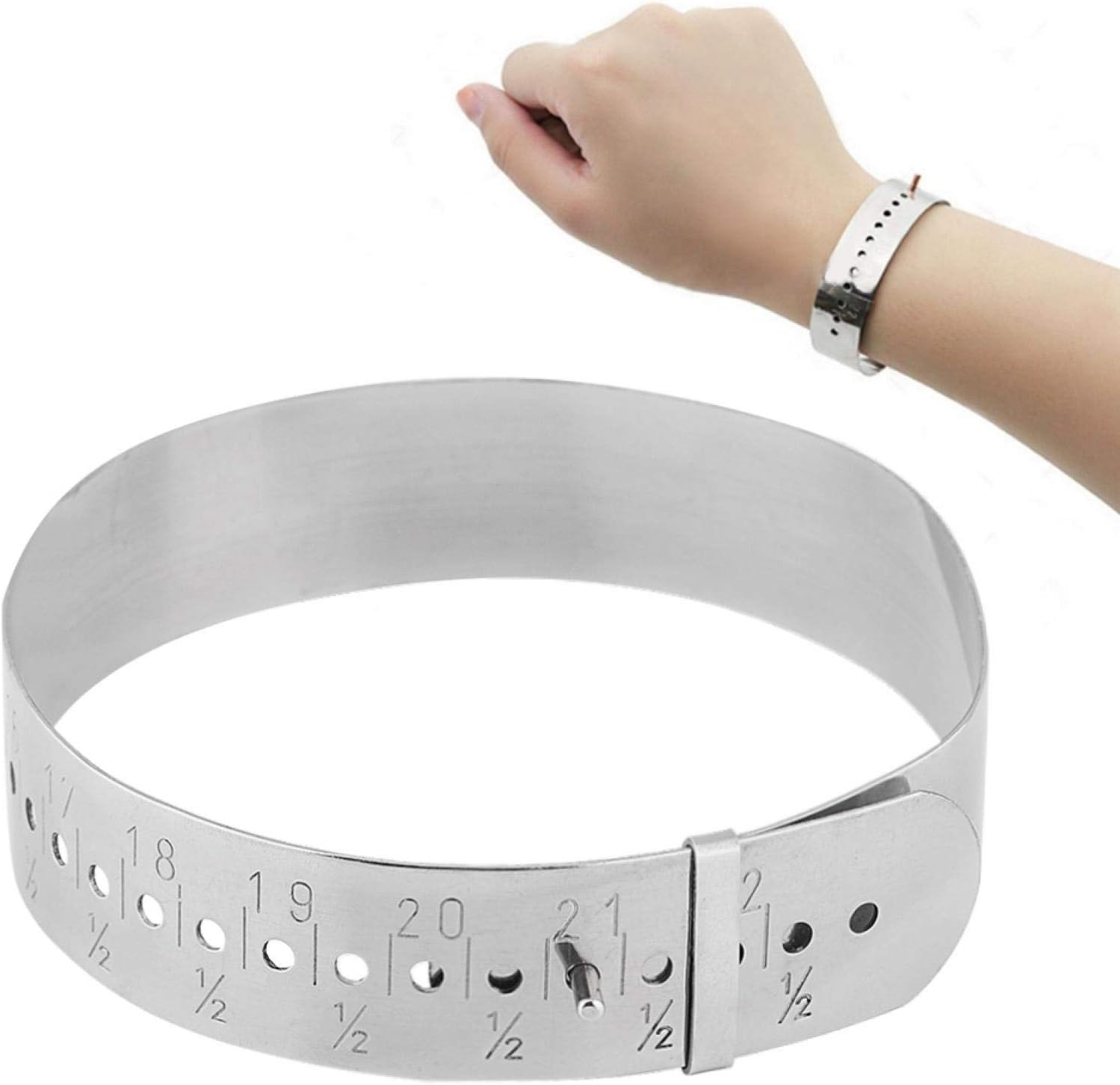 Simple Bracelet Sizing Tool, Bangle Gauge, DIY Bracelet Stainless Steel for Jewelry Making Measuring Wrists image number 4