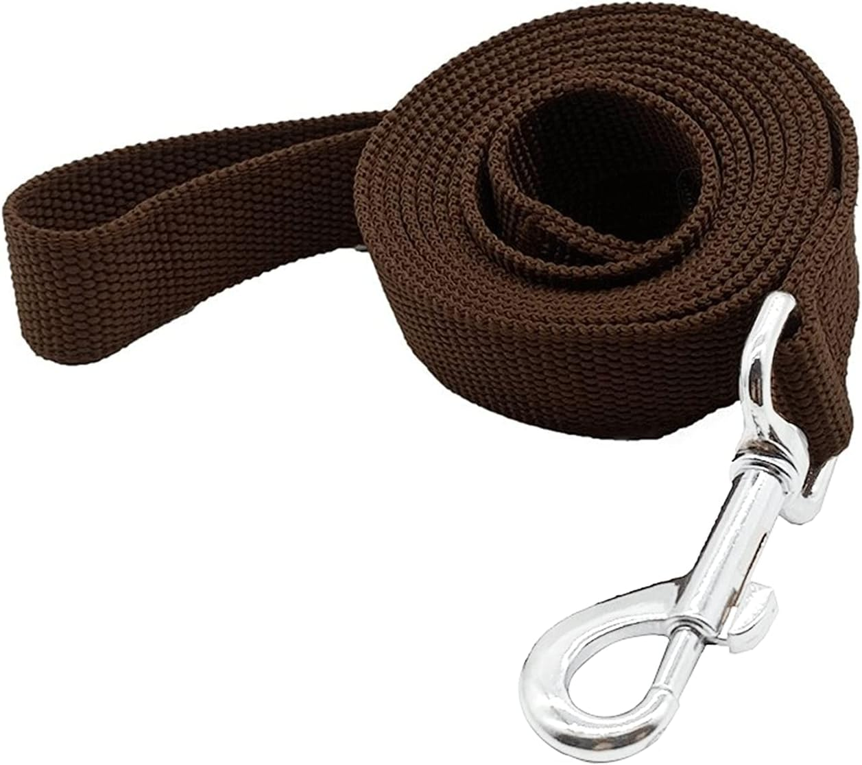 Strong Durable Nylon Dog Training Leash, Traction Rope, 4Ft /5 Foot /6 Feet Long, 5/8 Inch 3/4 Inch 1 Inch Wide, for Small and Medium Dogs (Brown, 1'' X 20 FT)